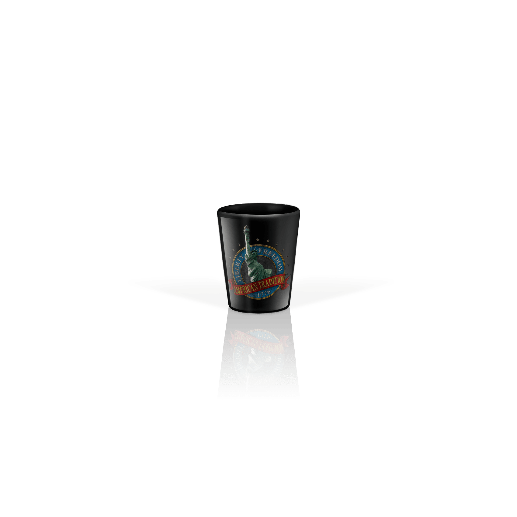 Ceramic Shot Glass 2oz Black
