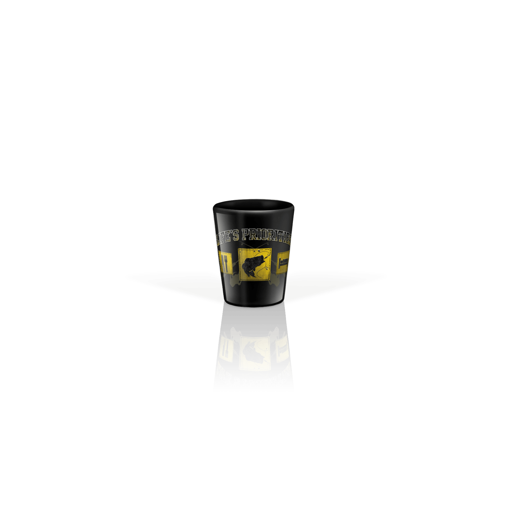 Ceramic Shot Glass 2oz Black
