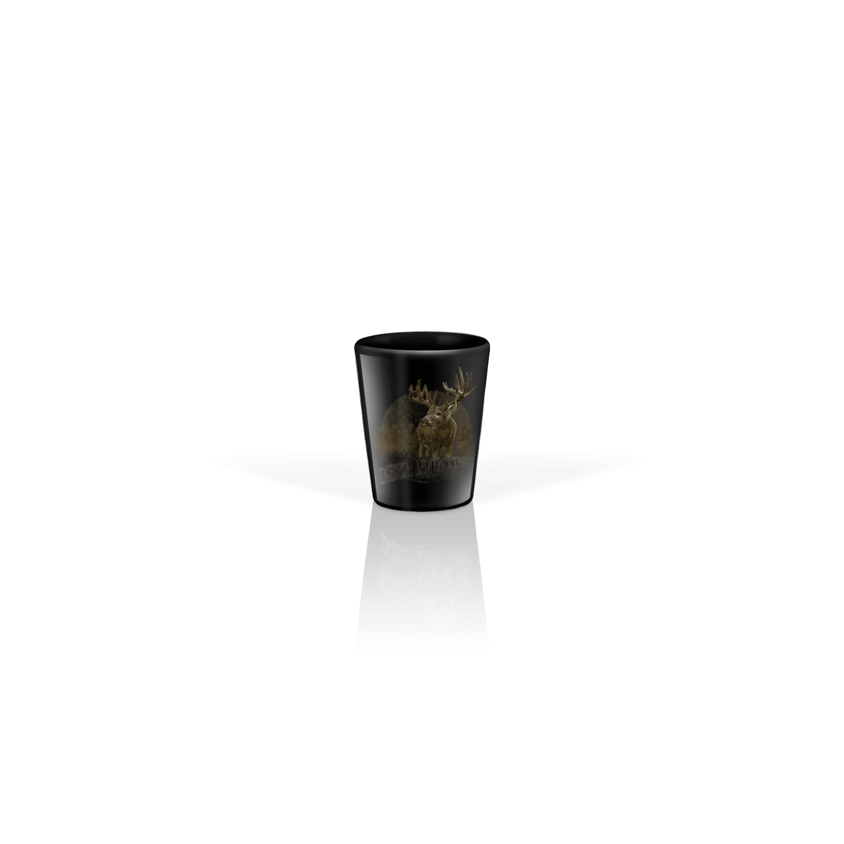 Ceramic Shot Glass 2oz Black