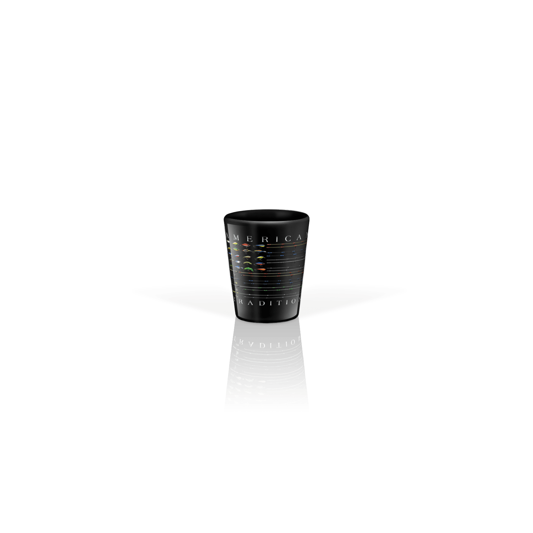 Ceramic Shot Glass 2oz Black