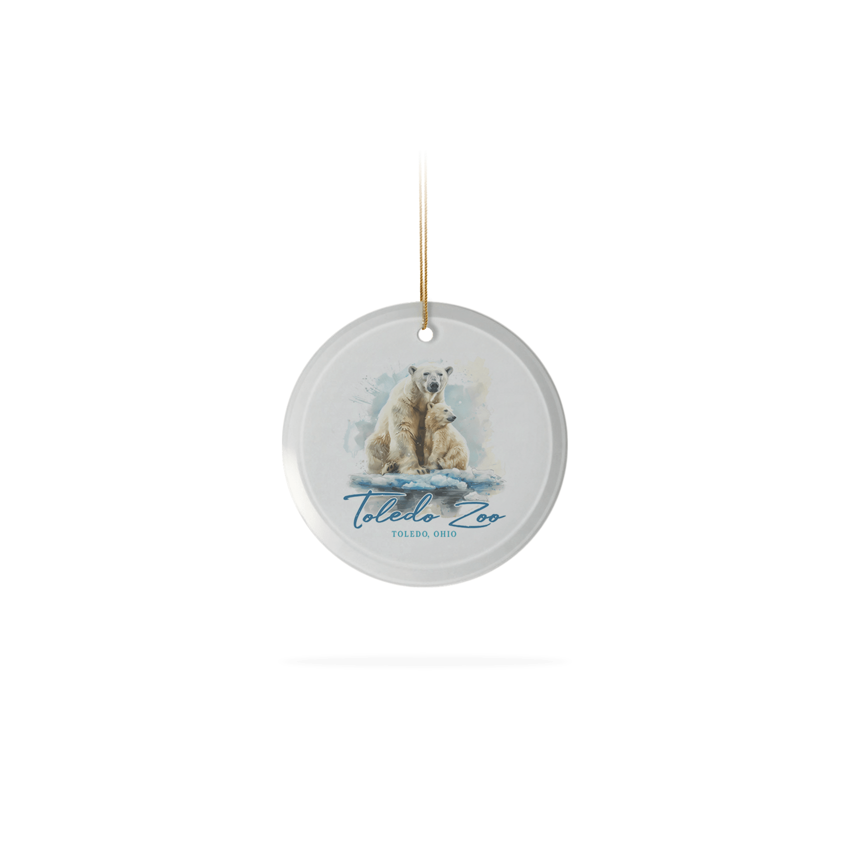 Frosted Glass Ornament 3.5"