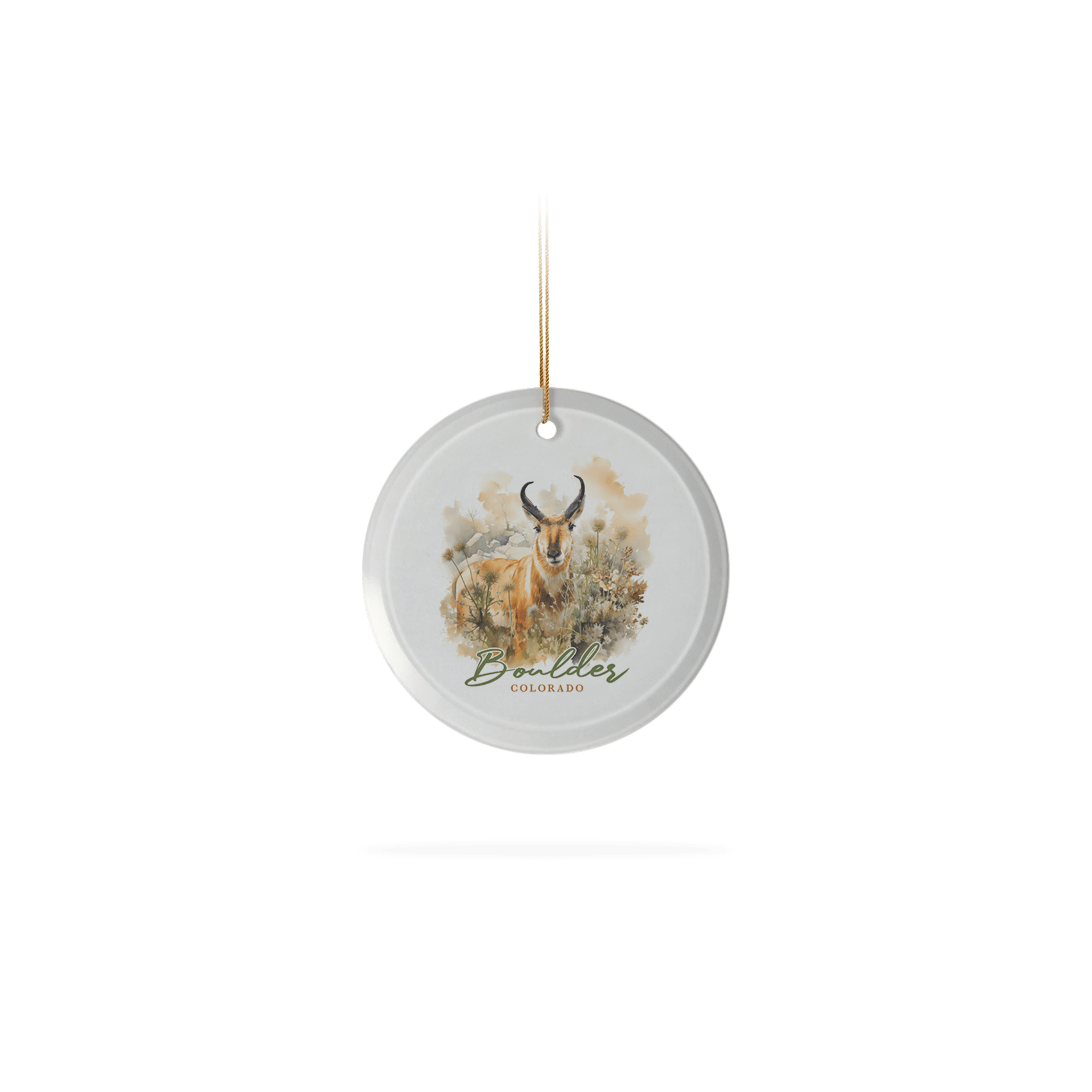 Frosted Glass Ornament 3.5"