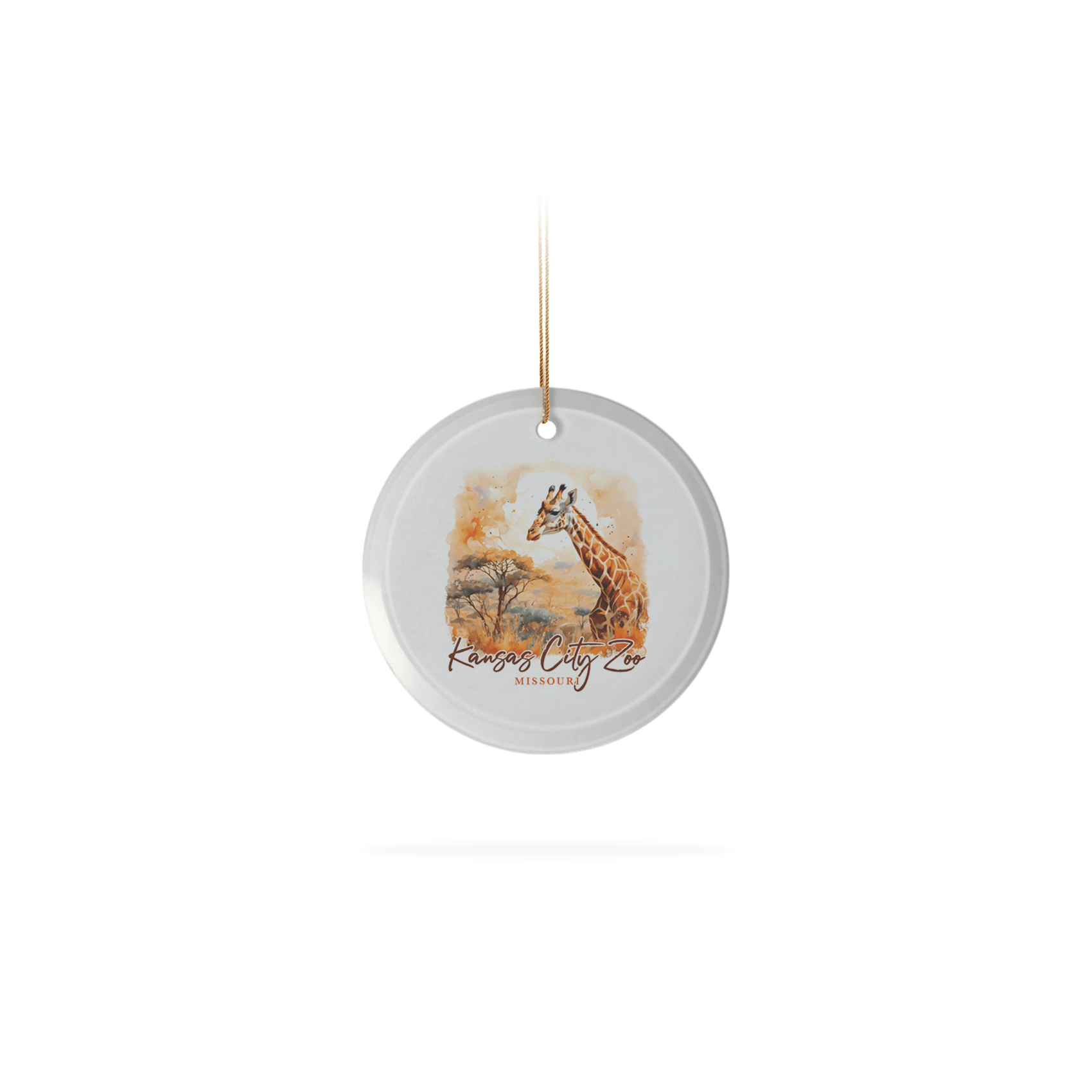 Frosted Glass Ornament 3.5"