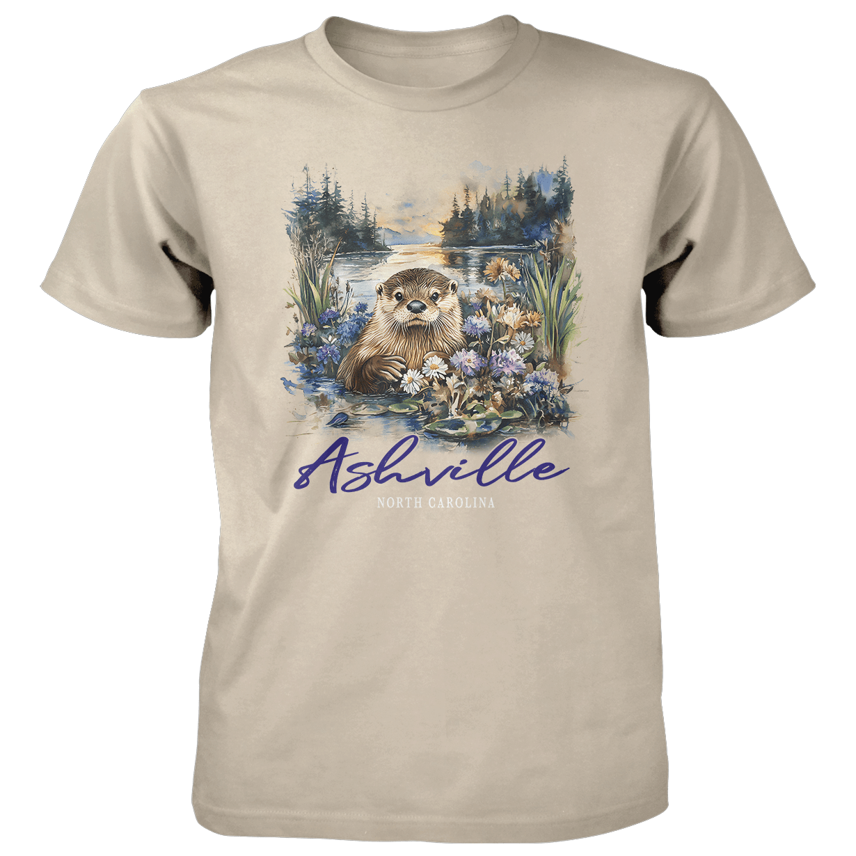 Otter Masterpiece Purple Flowers