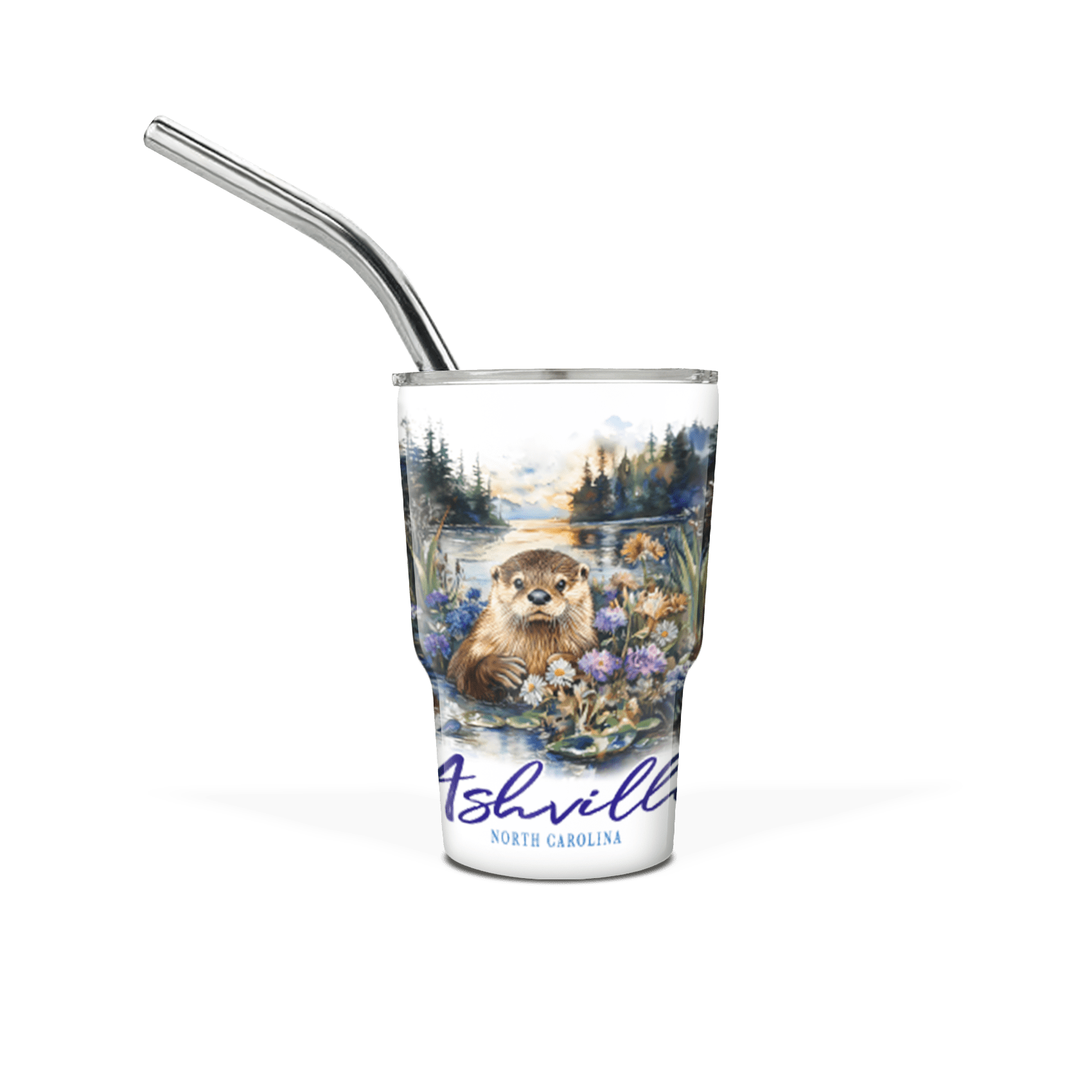 Otter Masterpiece Purple Flowers
