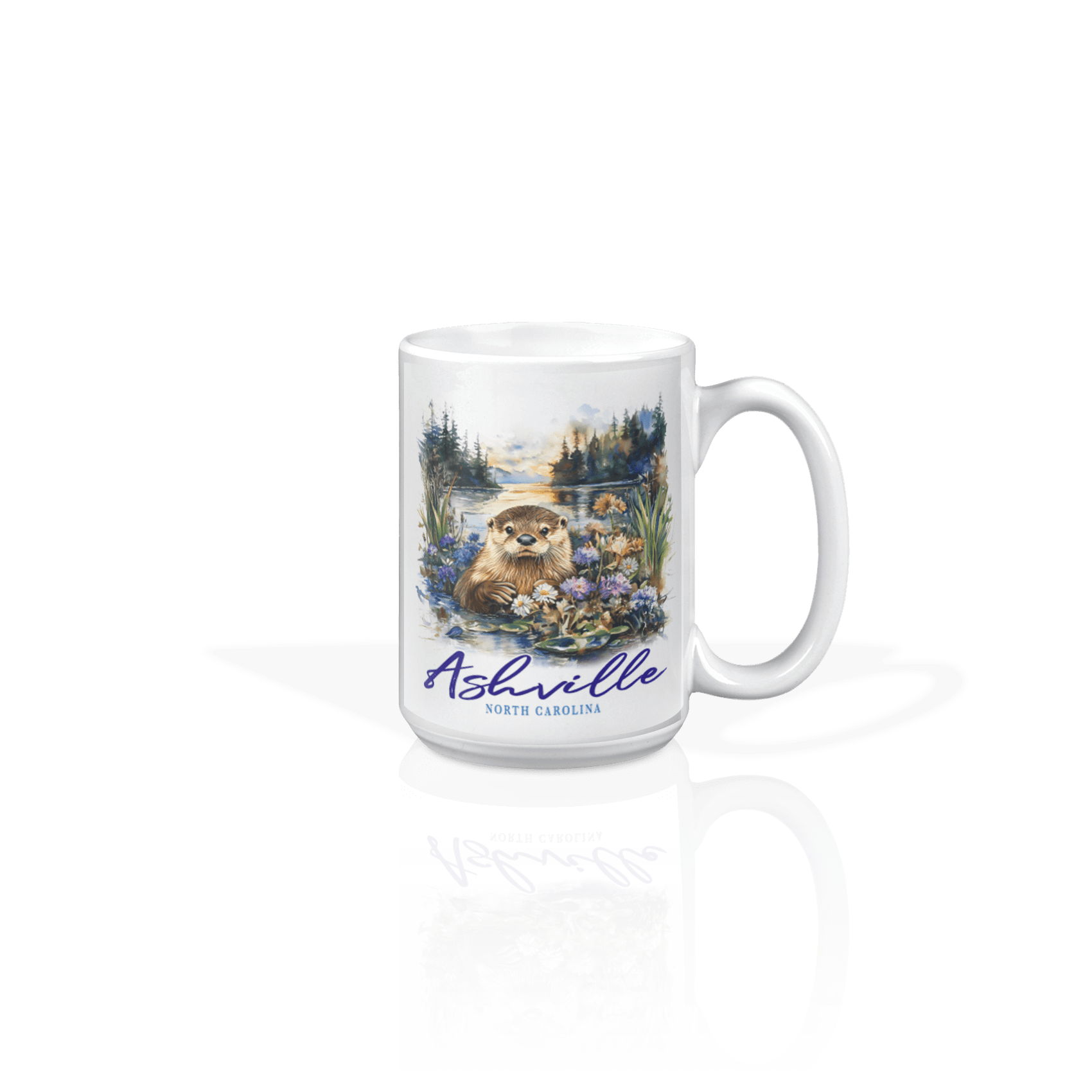Otter Masterpiece Purple Flowers