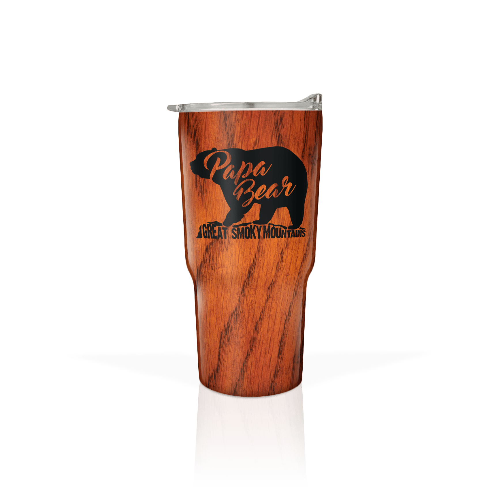 Papa Bear Script on Mahogany