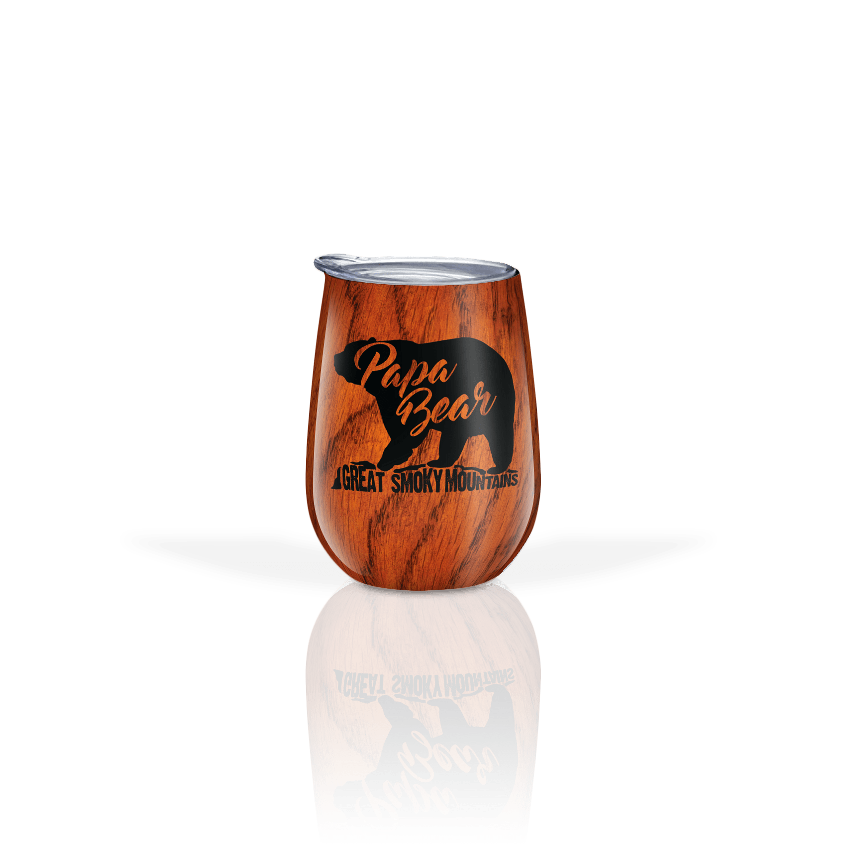 Papa Bear Script on Mahogany