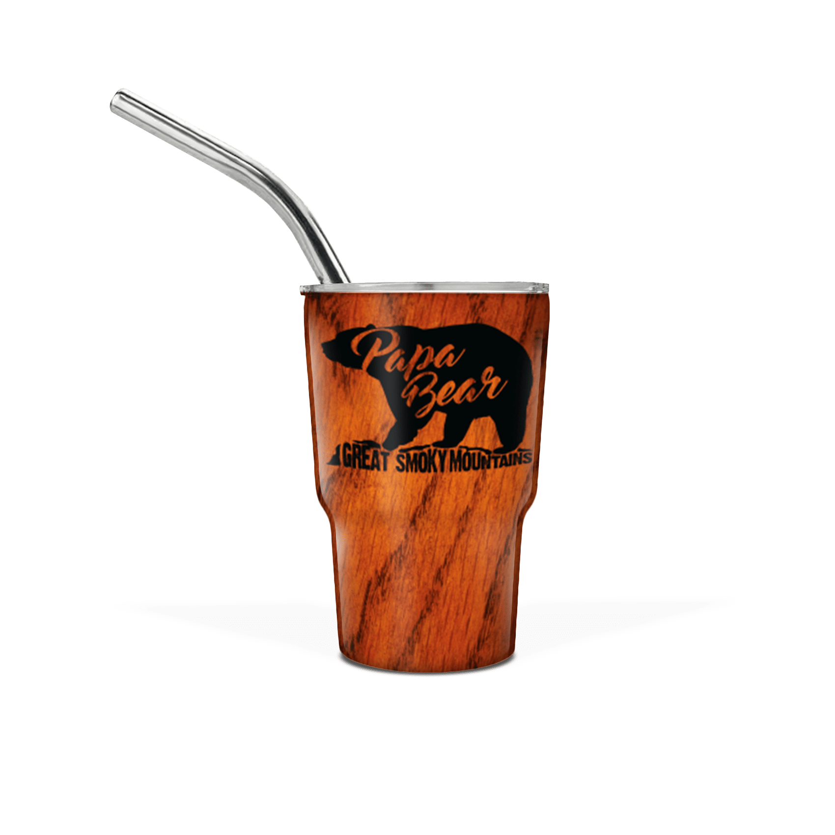 Papa Bear Script on Mahogany