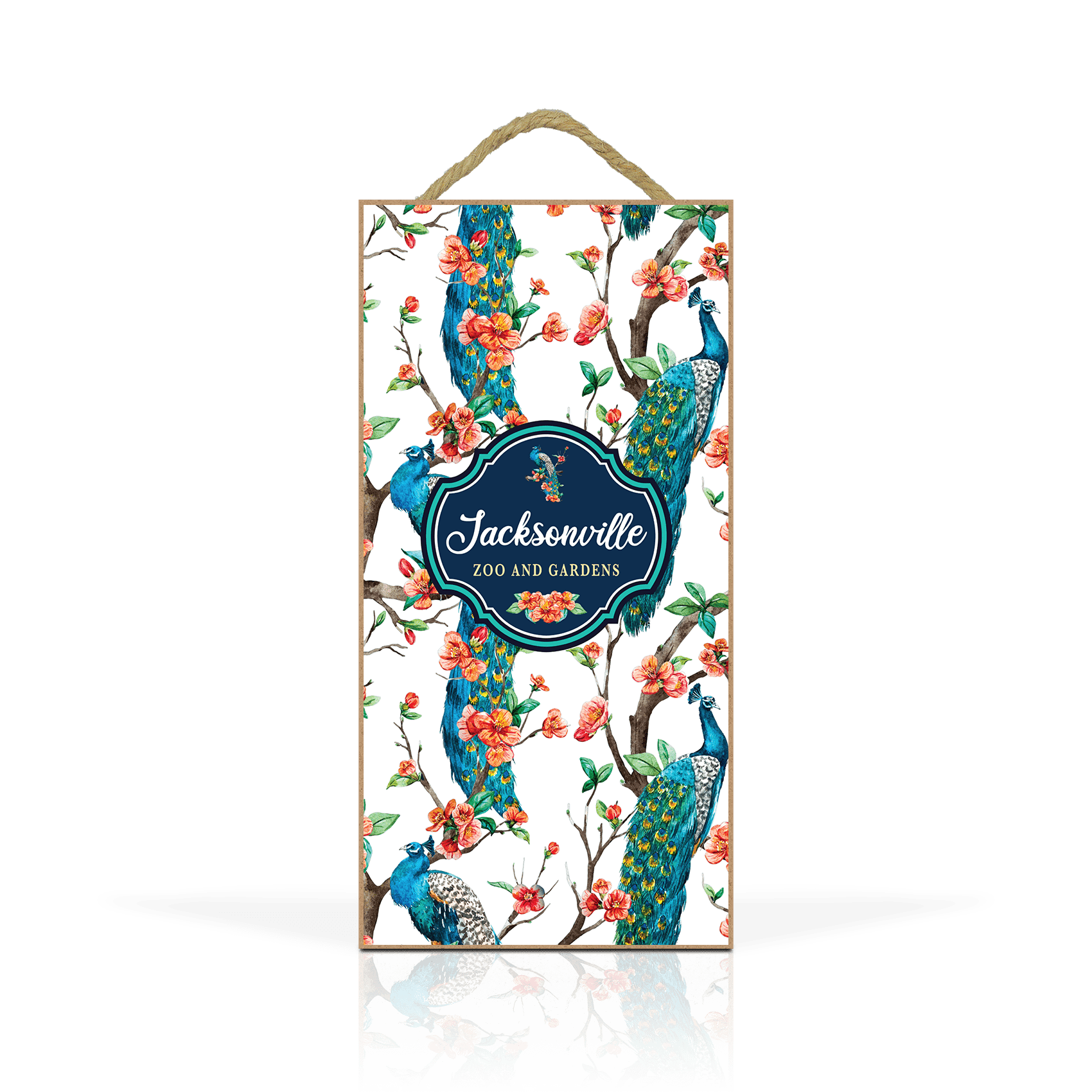 Peacocks On White