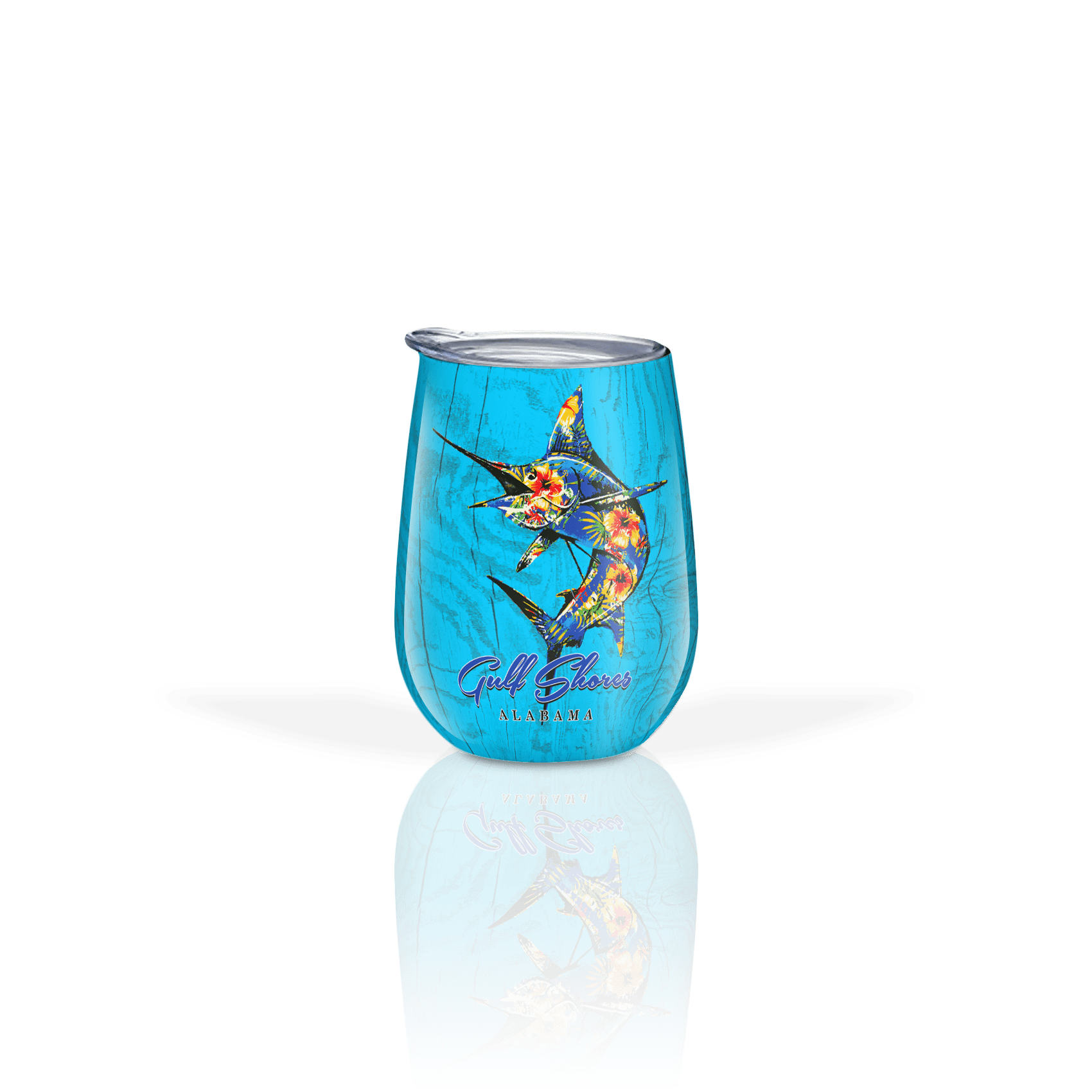 Preppy Marlin on Aqua Wood