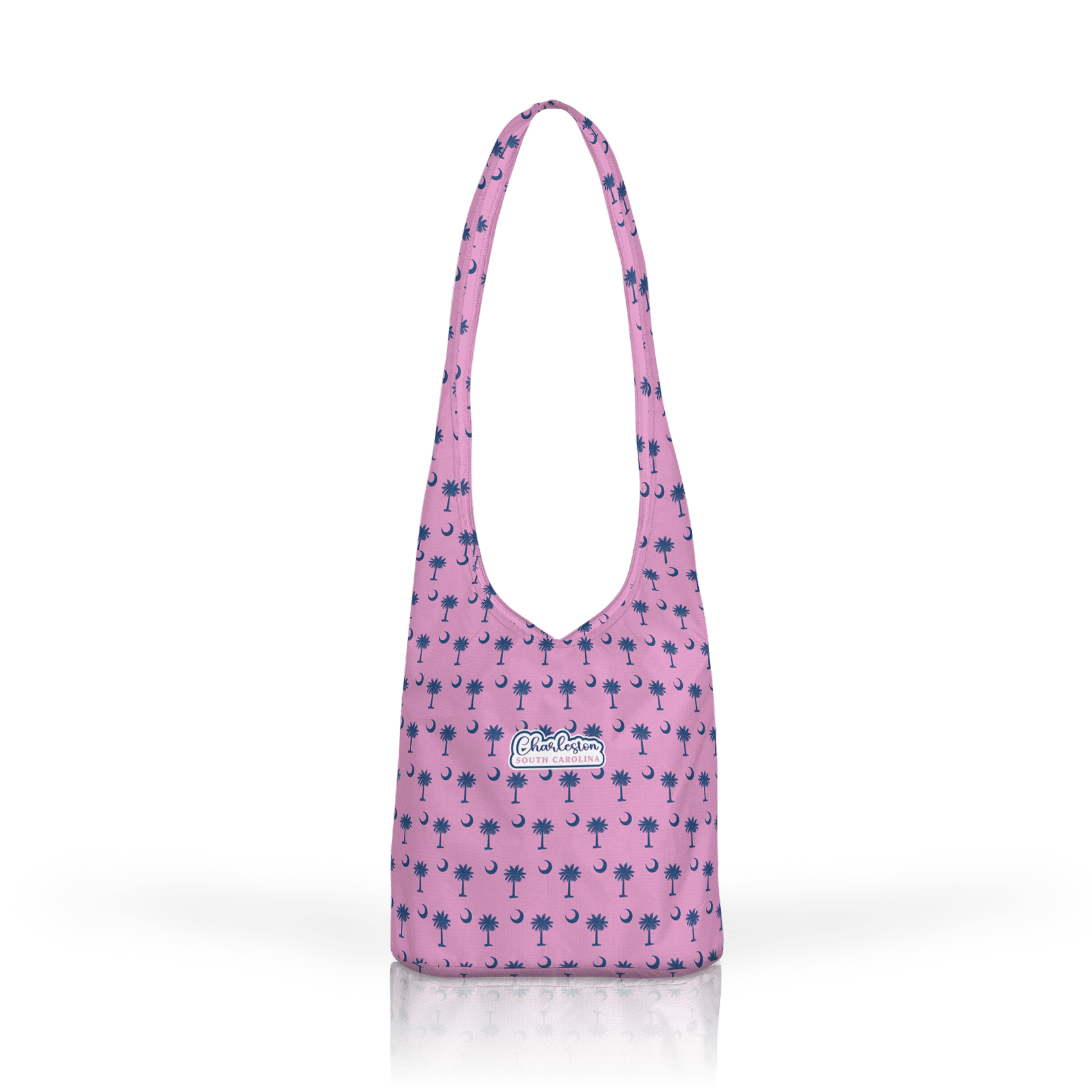 Palmetto Moon Navy on Pink