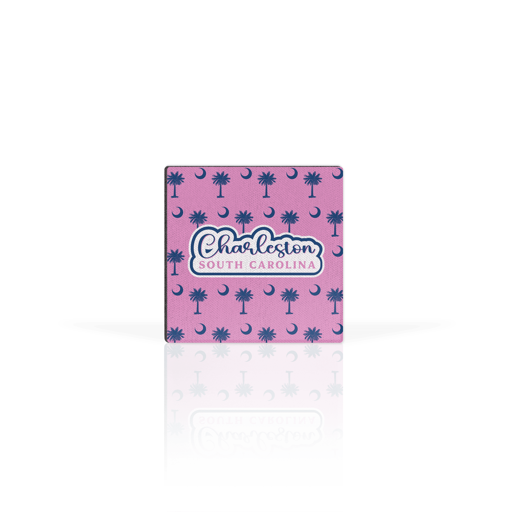 Palmetto Moon Navy on Pink