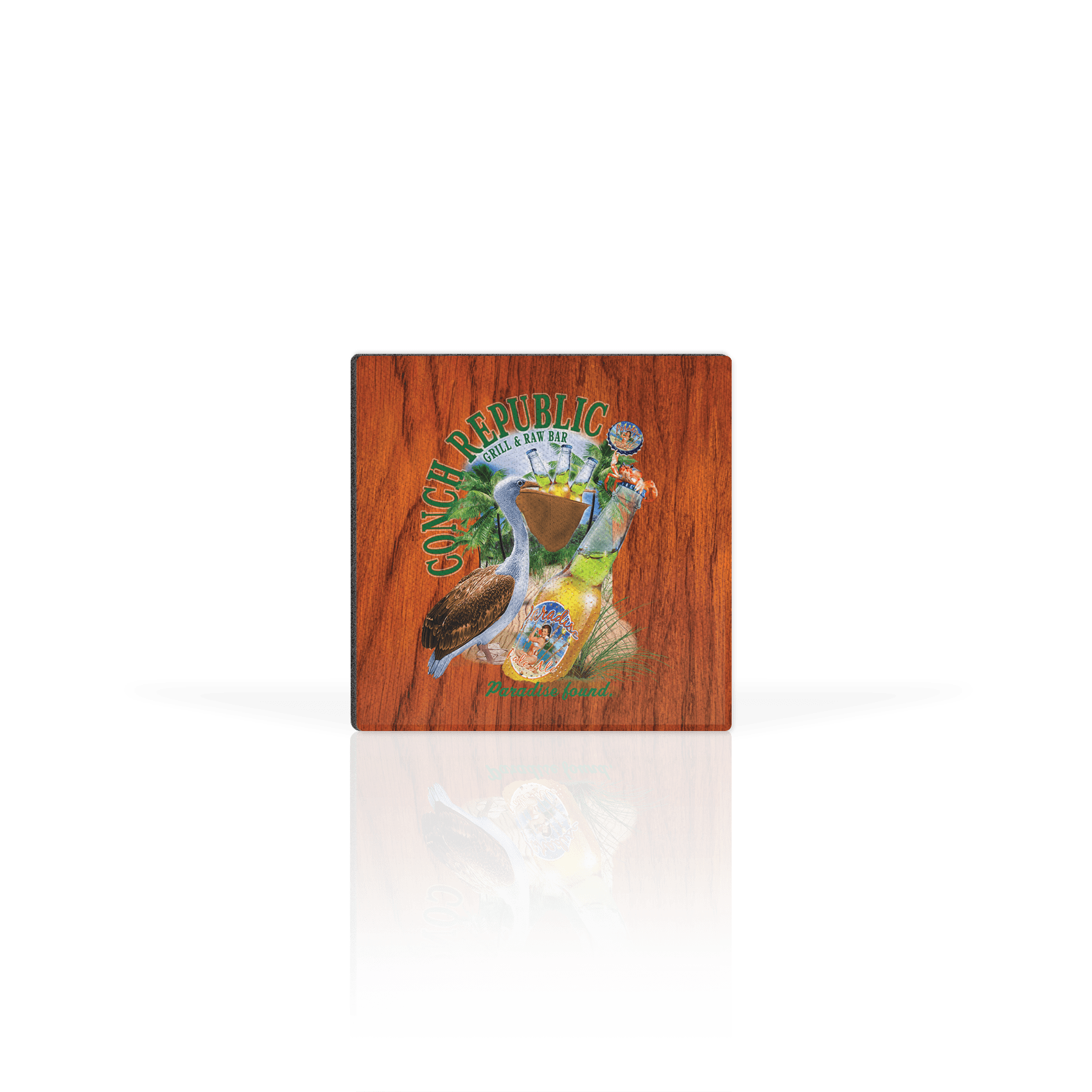 Pelican on Mahogany