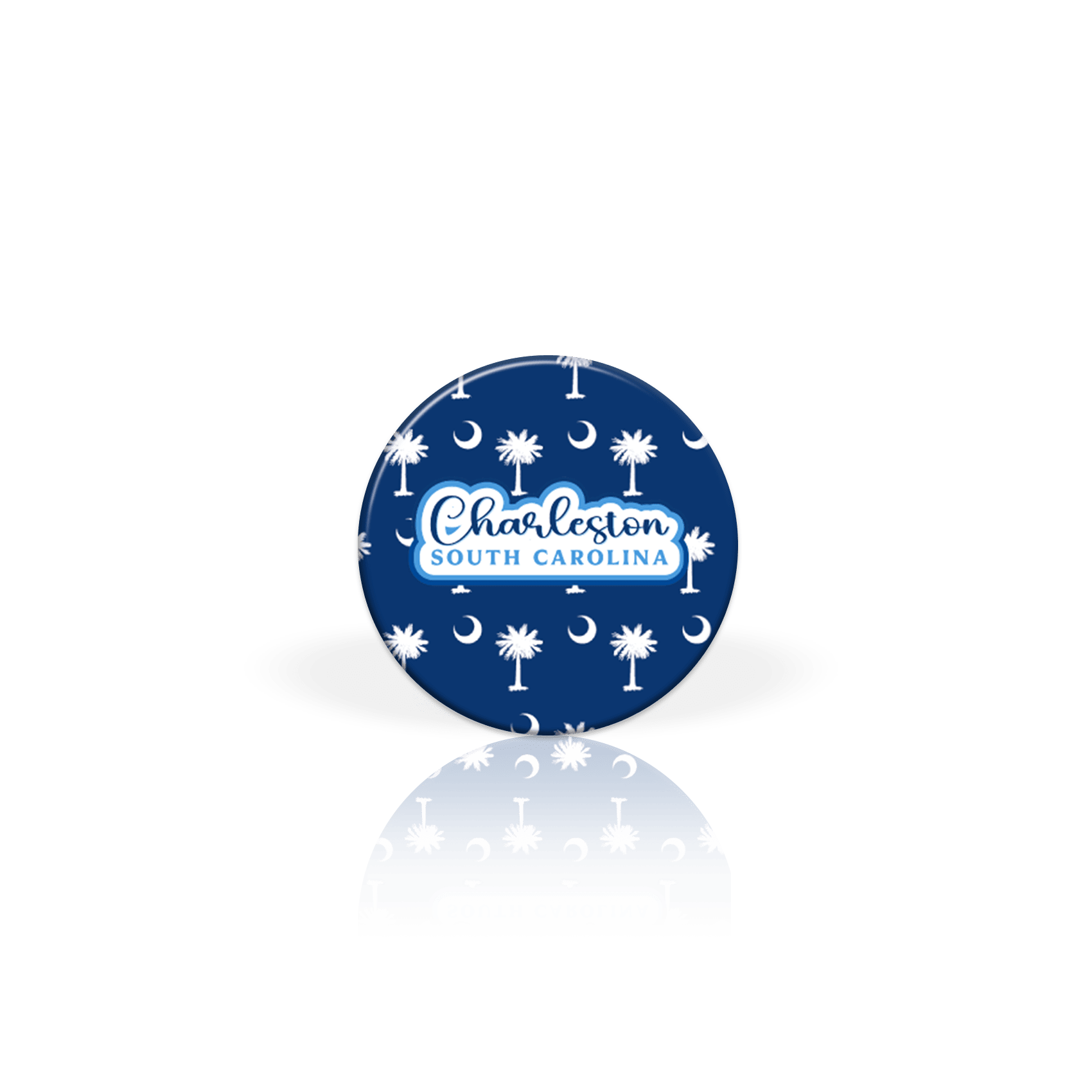 Palmetto Moon white on Navy