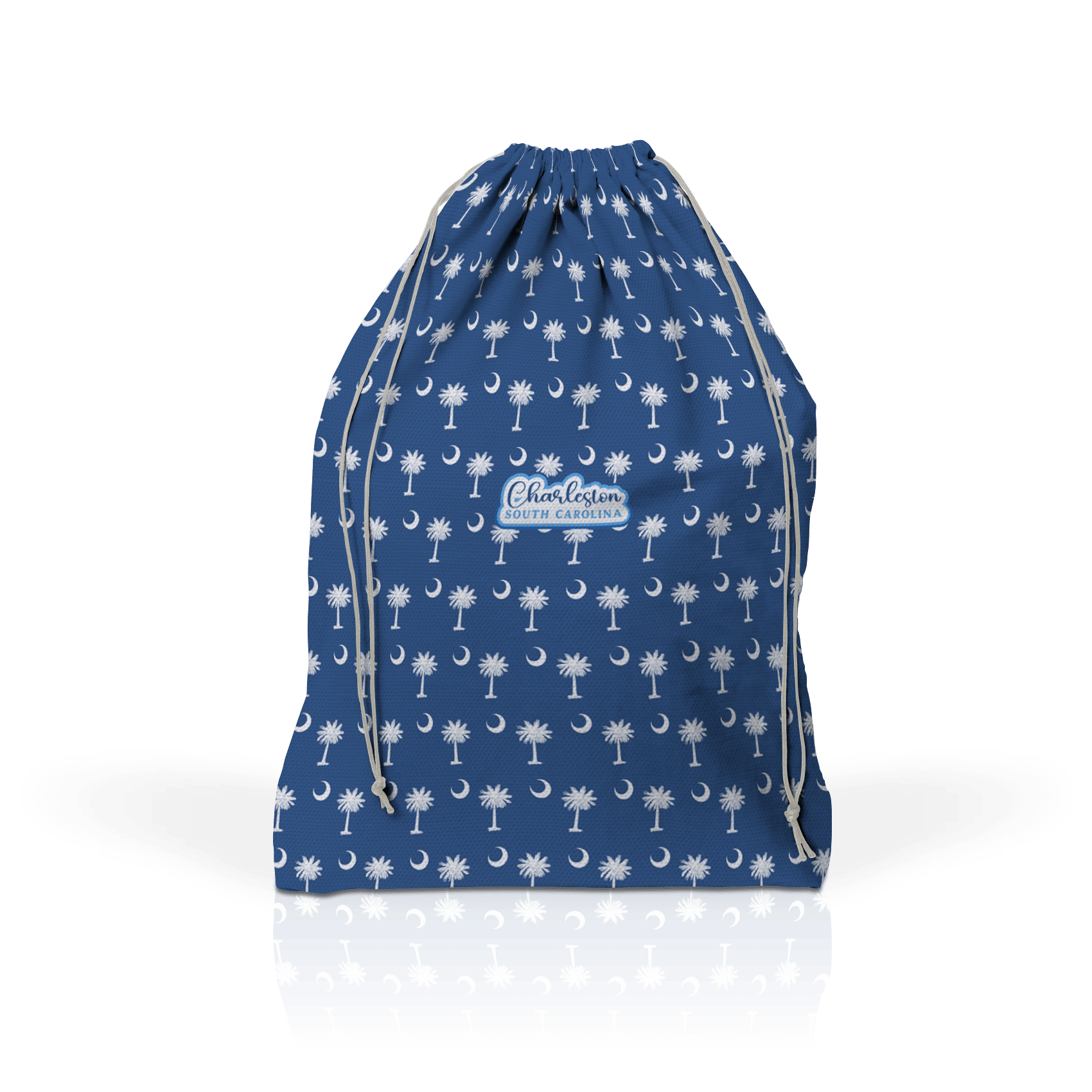 Palmetto Moon white on Navy