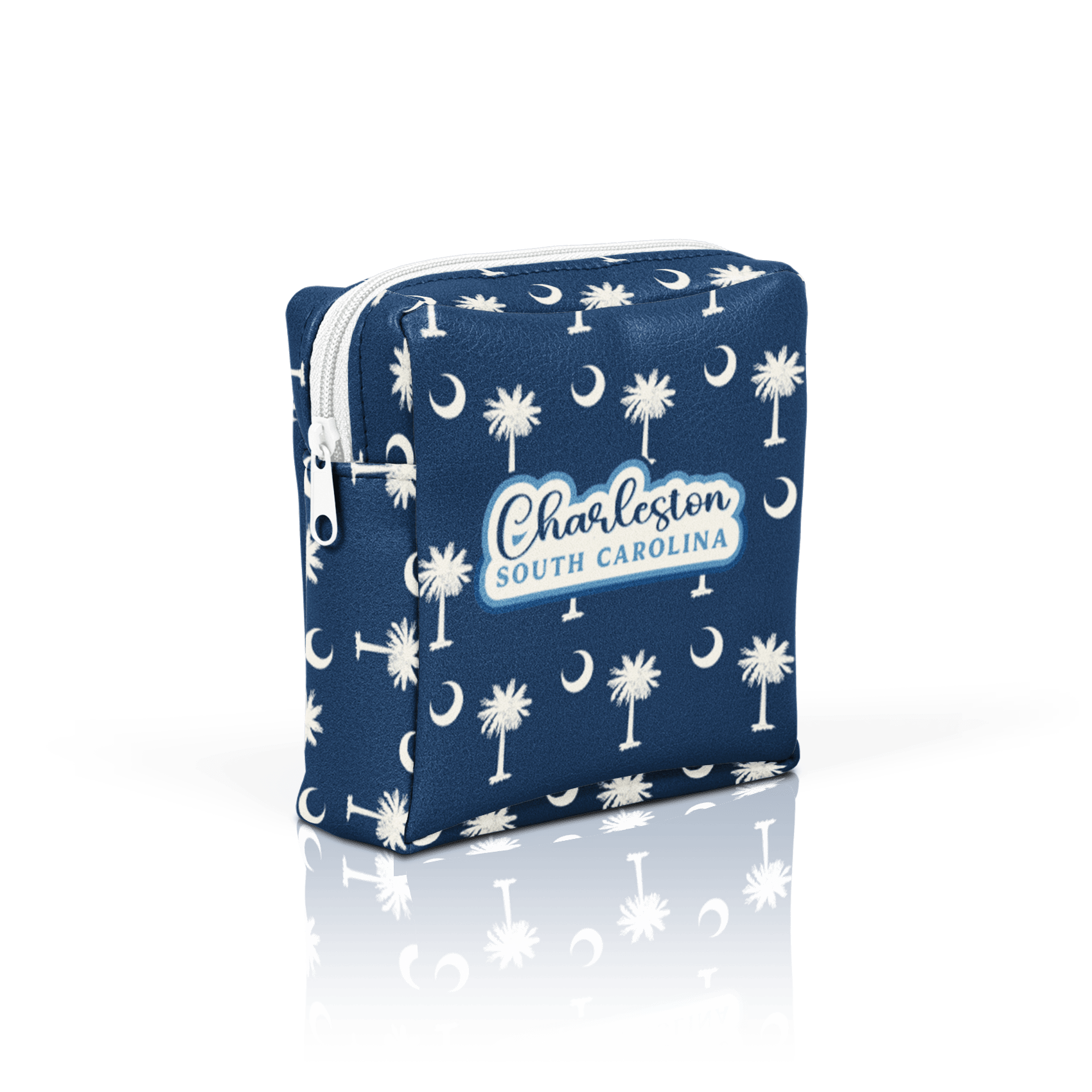 Palmetto Moon white on Navy