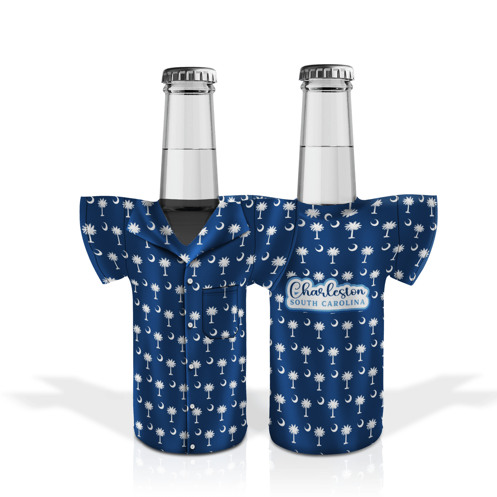 Palmetto Moon white on Navy