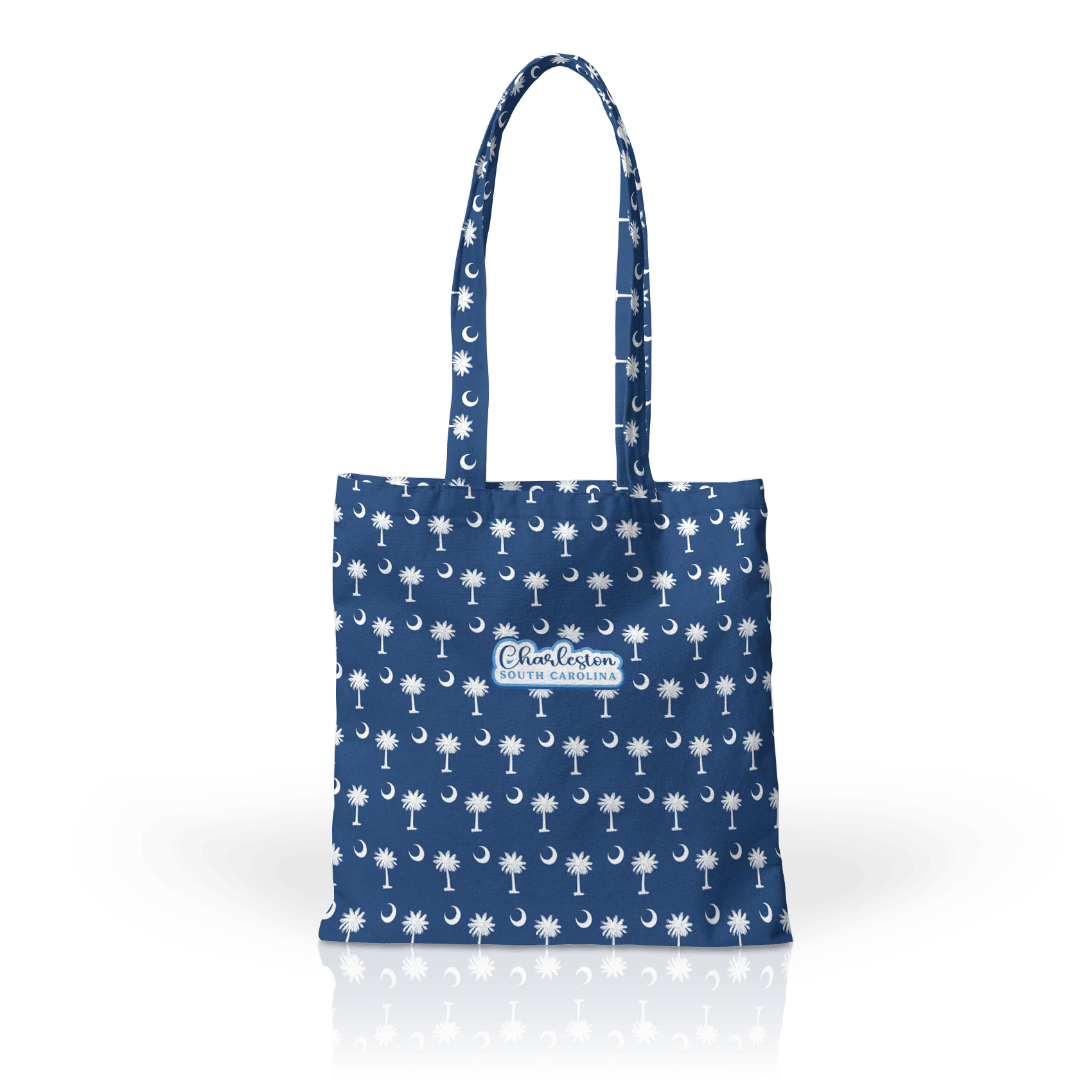 Palmetto Moon white on Navy