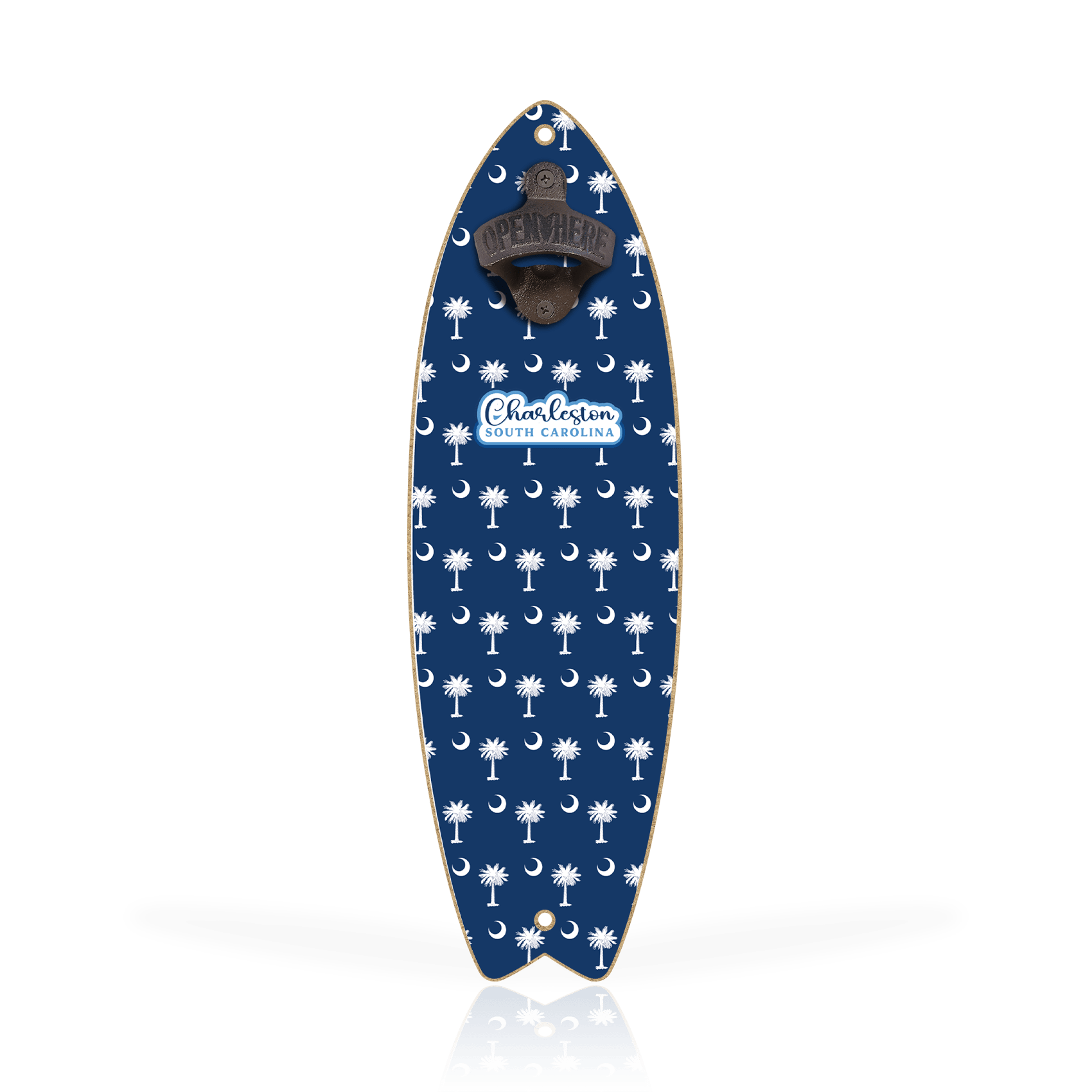 Palmetto Moon white on Navy