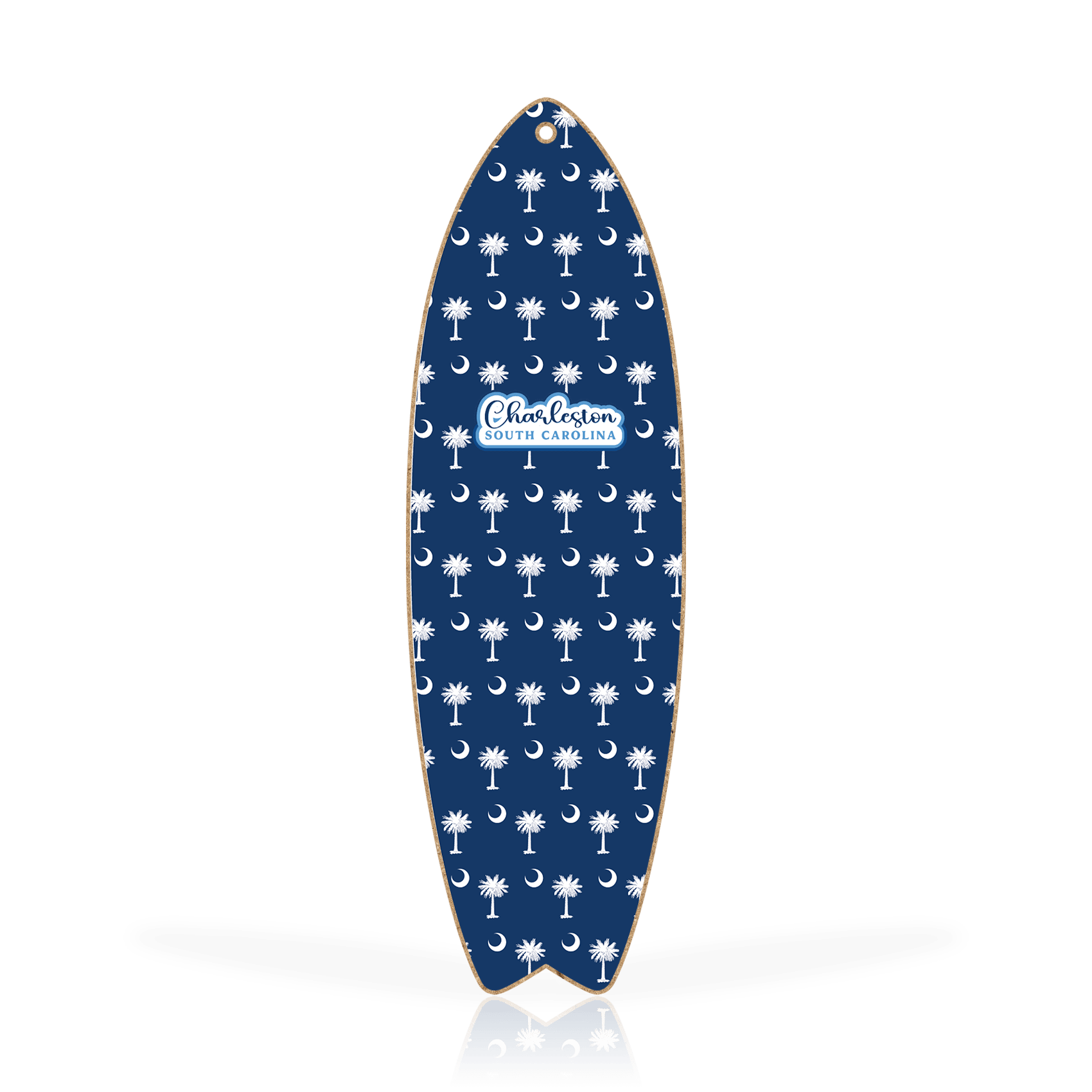 Palmetto Moon white on Navy