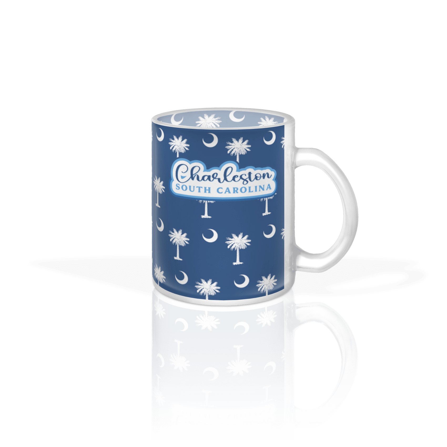 Palmetto Moon white on Navy