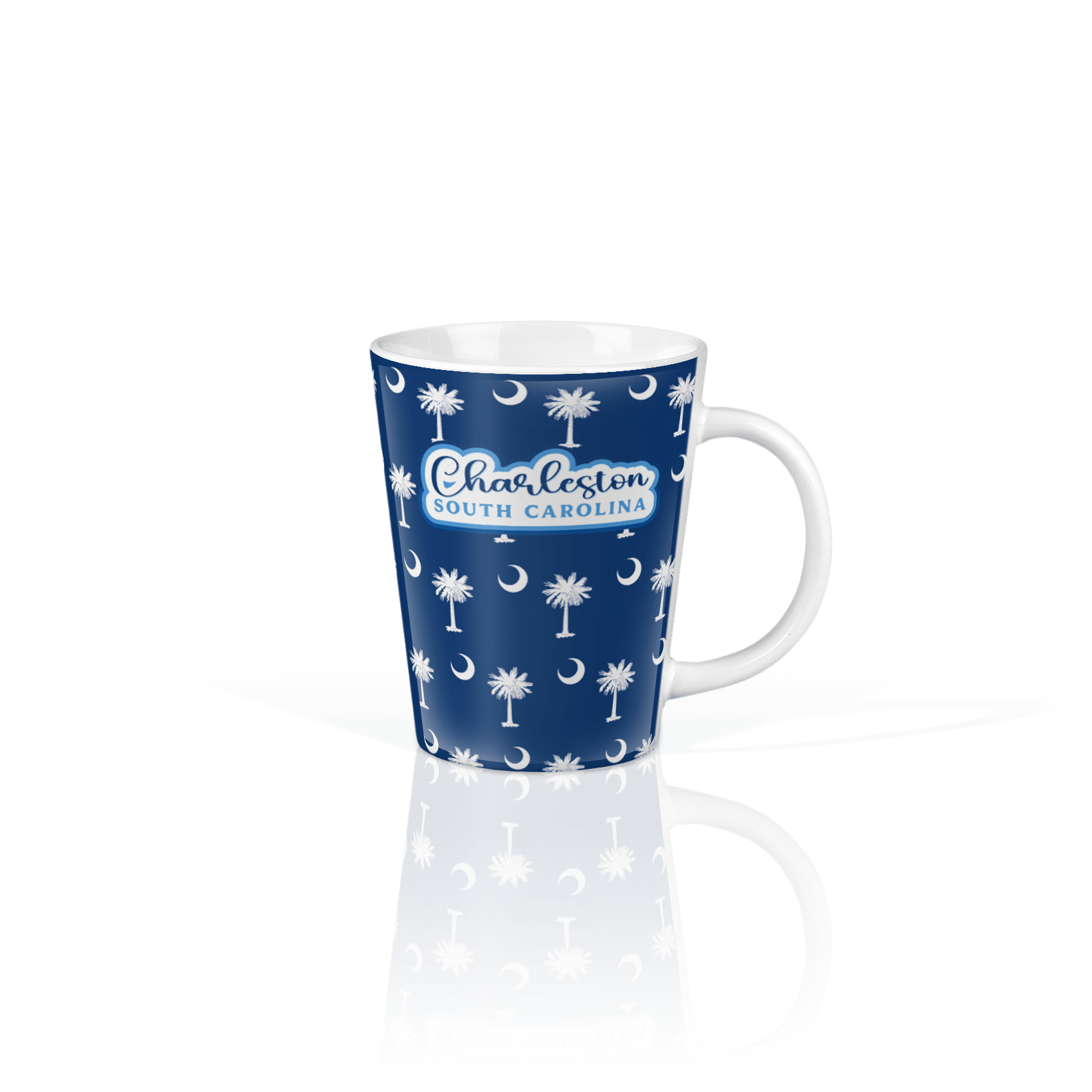 Palmetto Moon white on Navy