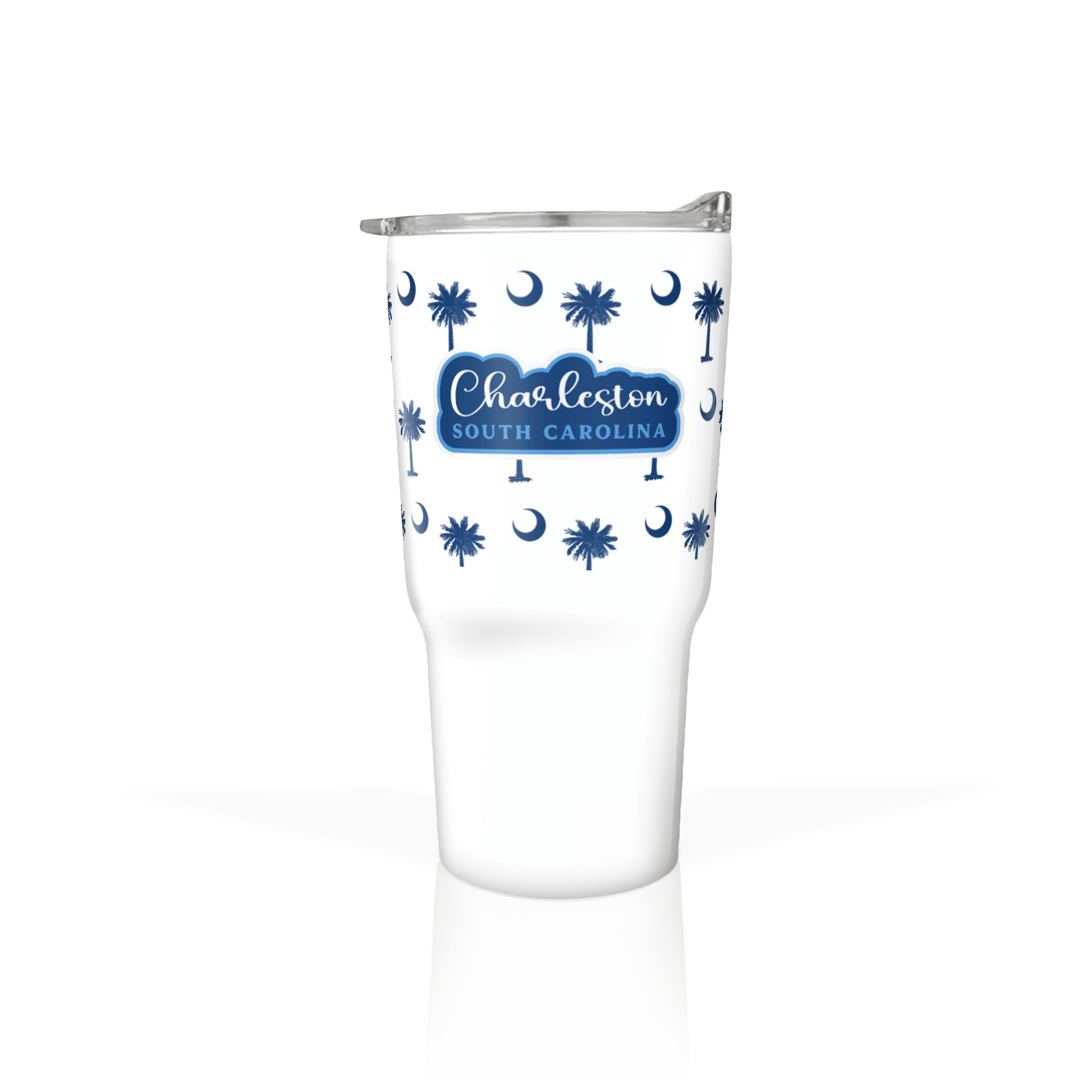 Palmetto Moon navy on white