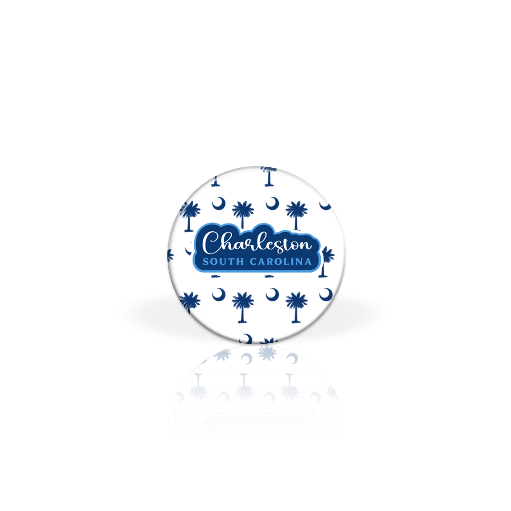 Palmetto Moon navy on white