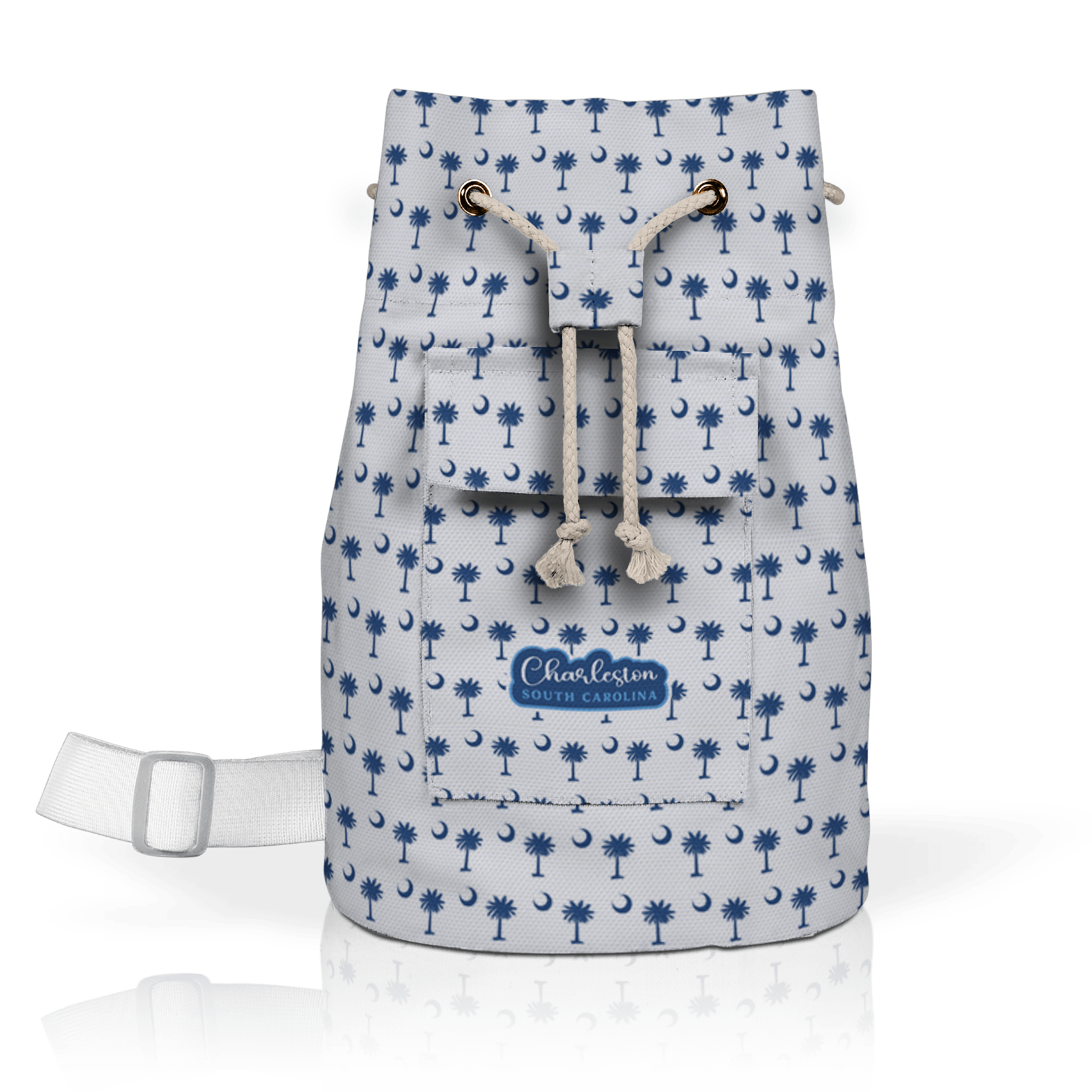Palmetto Moon navy on white