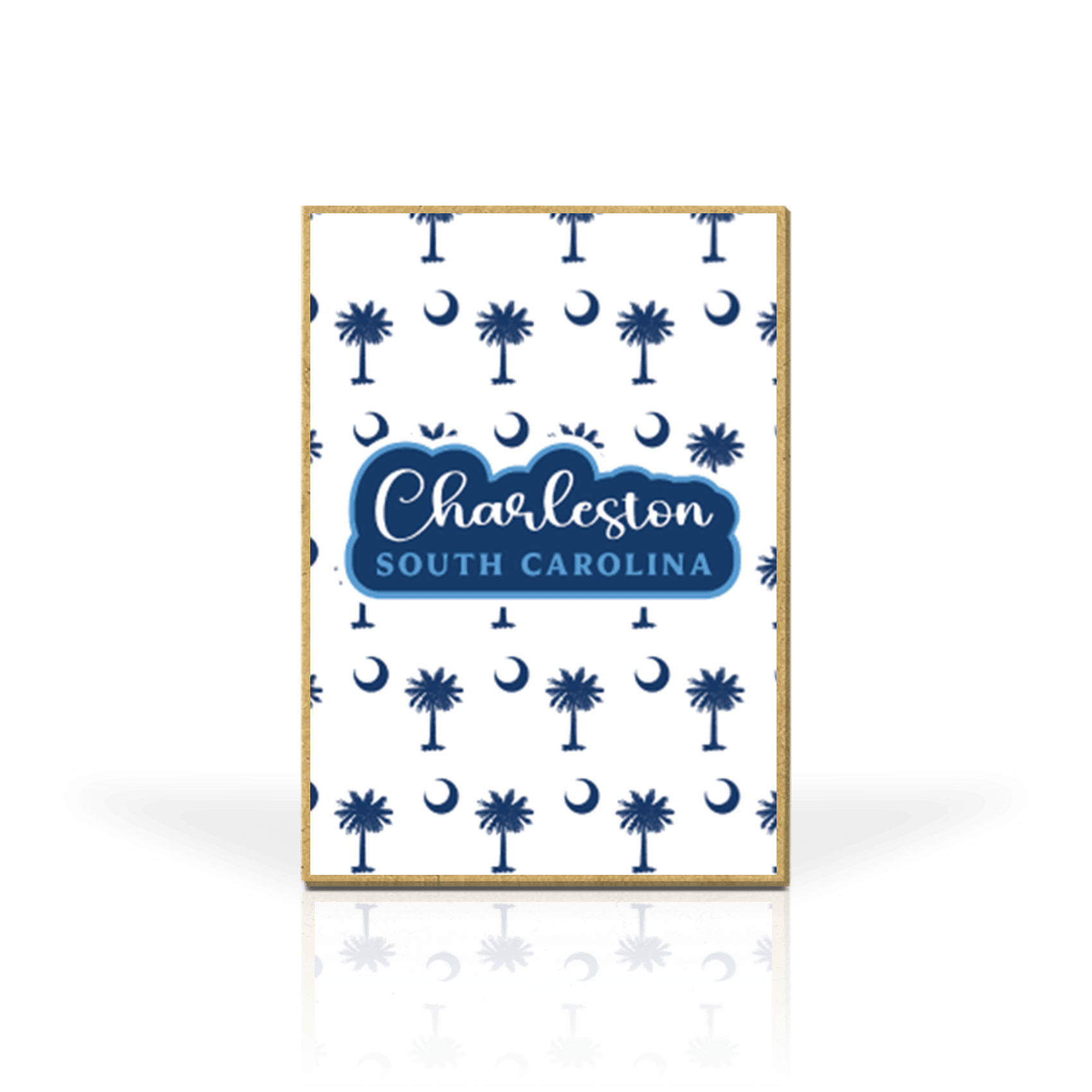 Palmetto Moon navy on white