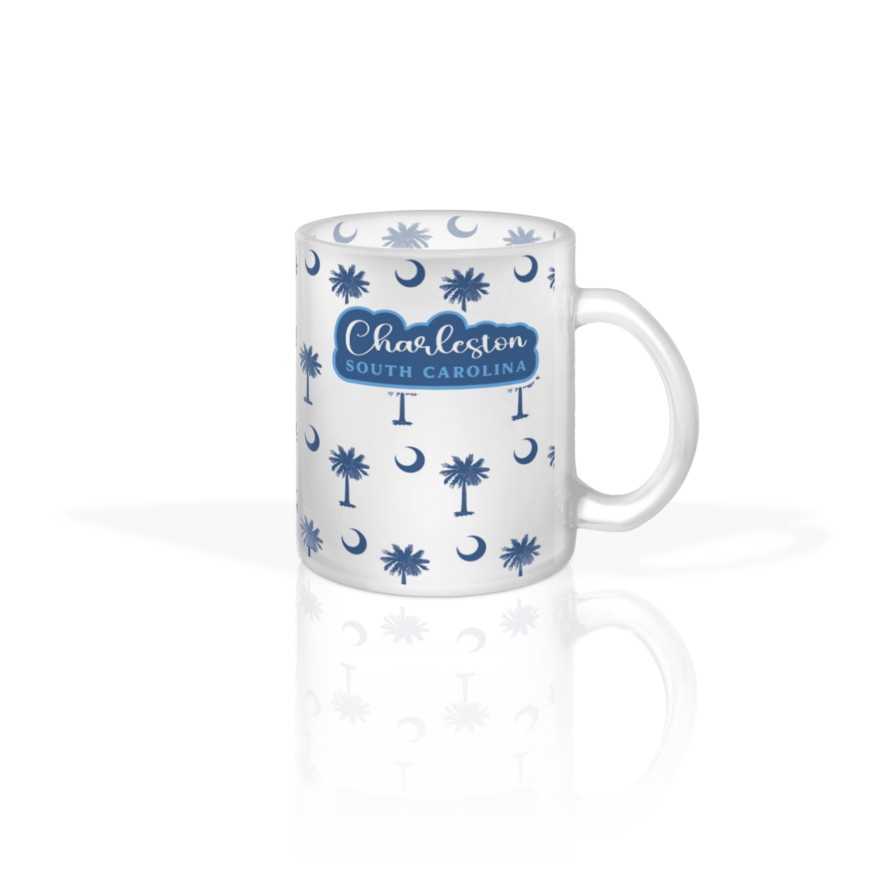 Palmetto Moon navy on white