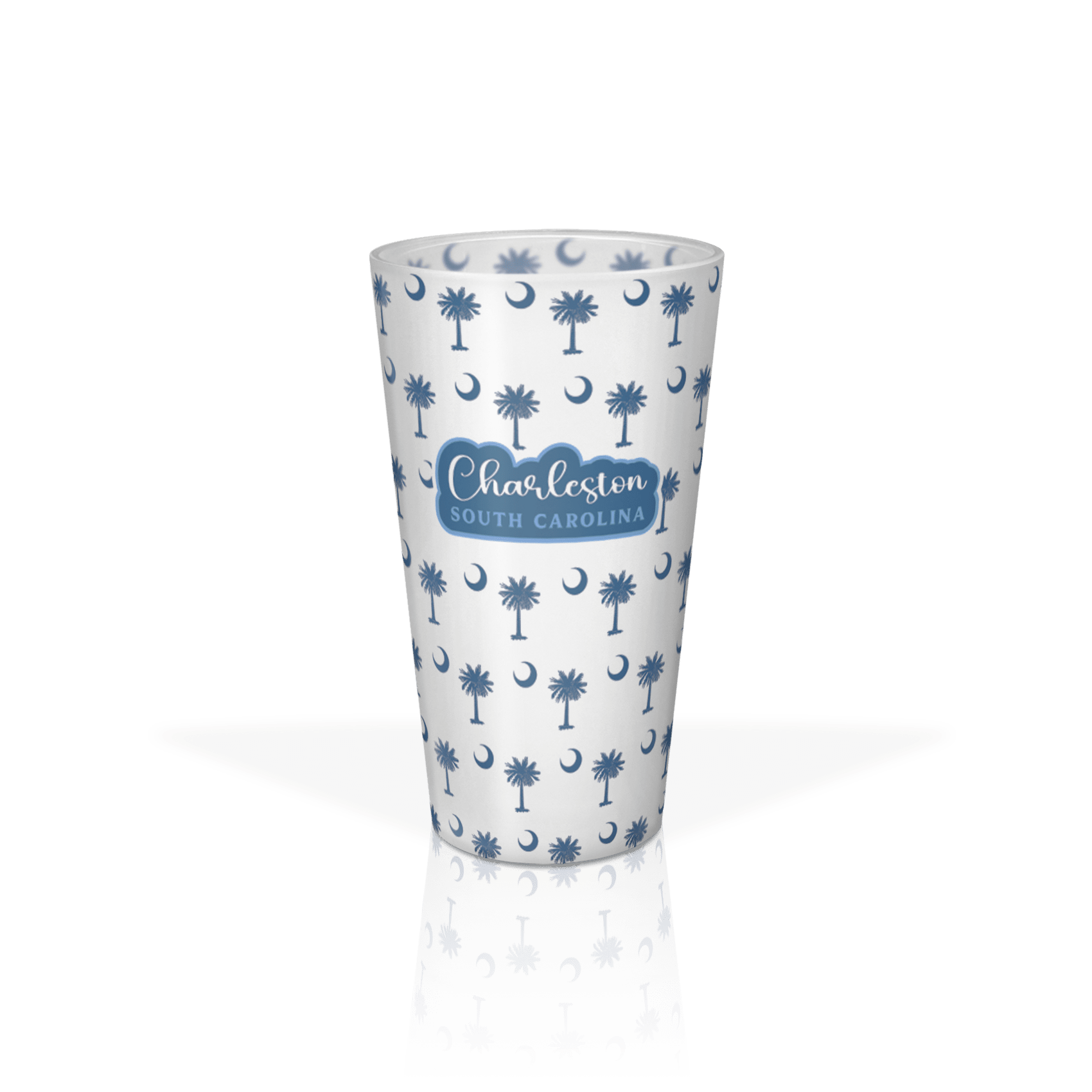 Palmetto Moon navy on white