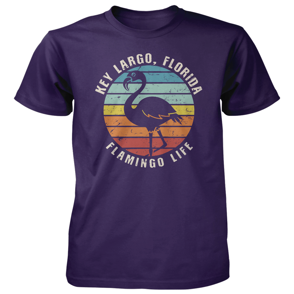 Retro Stripe Flamingo