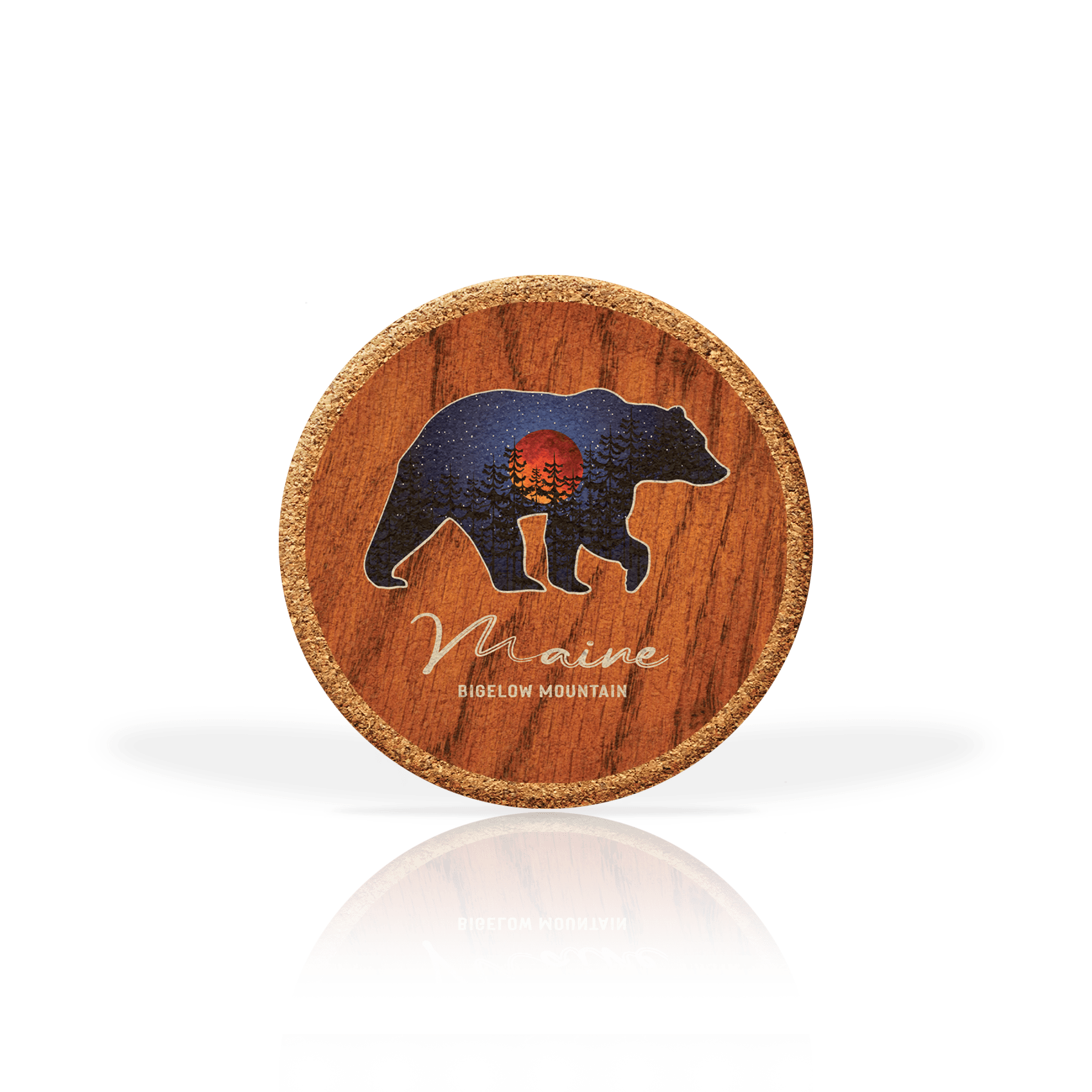 Red Moon Bear on Mahogany