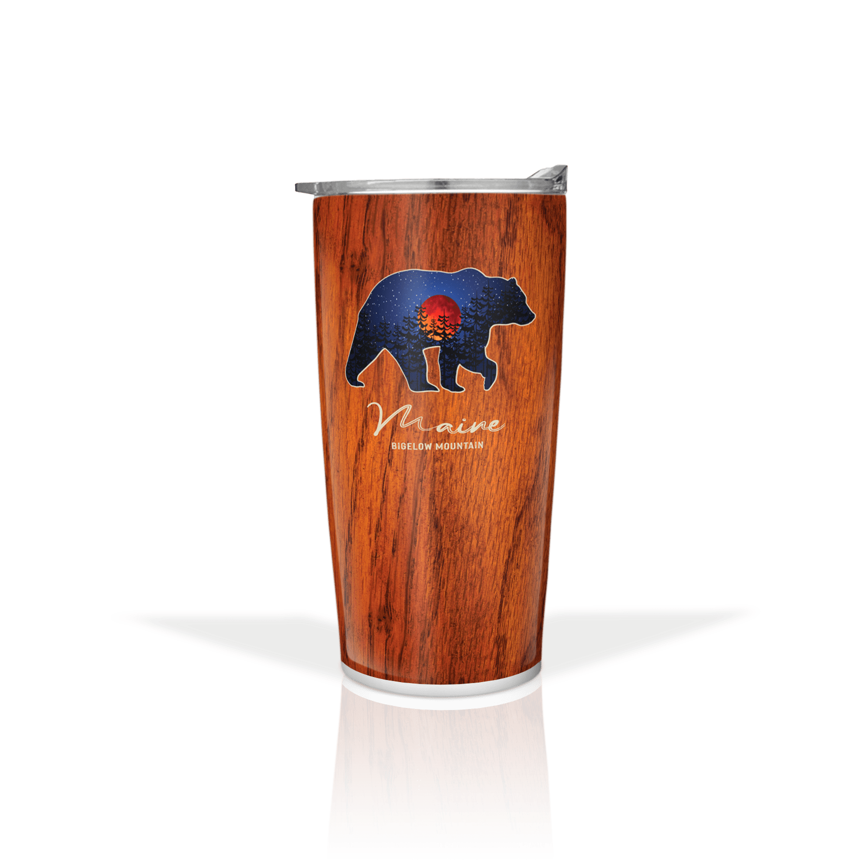 Red Moon Bear on Mahogany