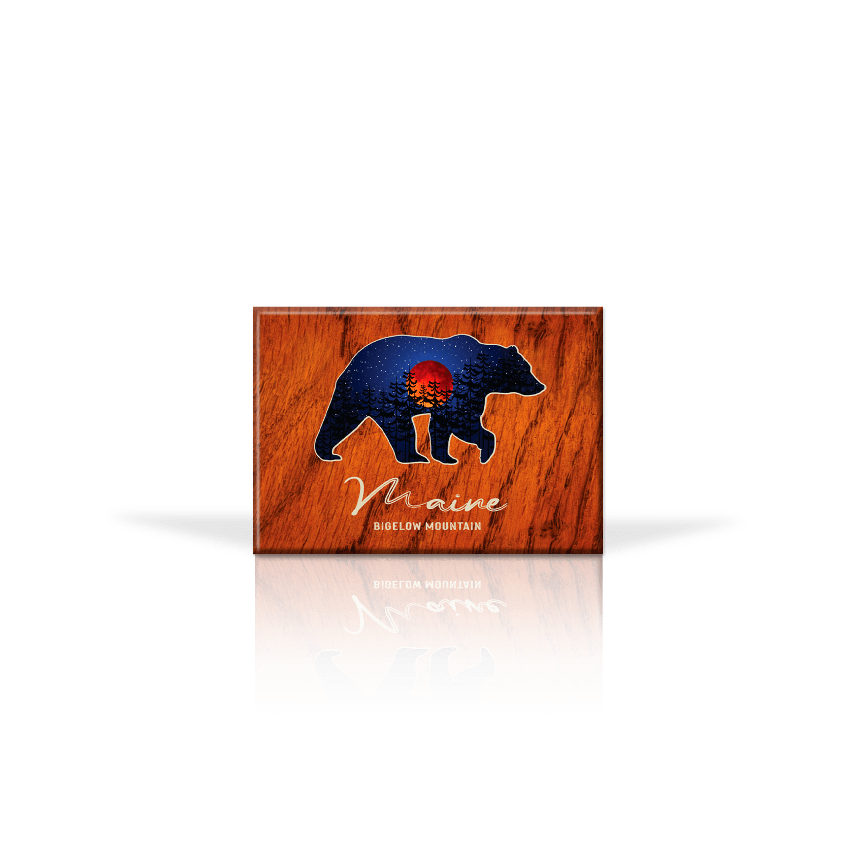 Red Moon Bear on Mahogany