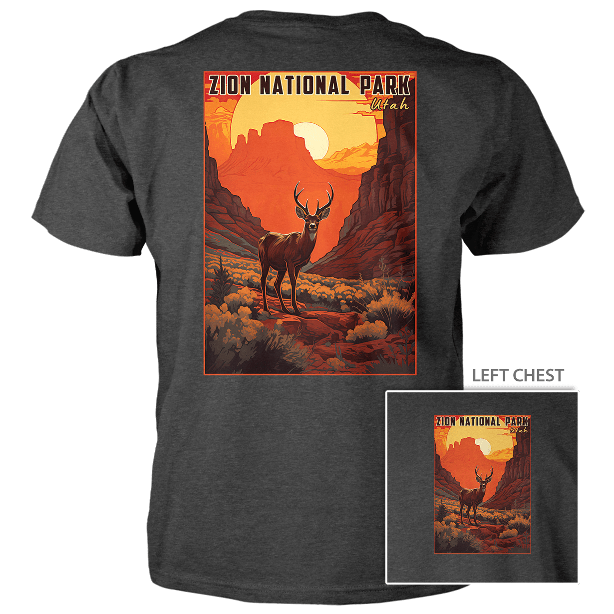Red Rock Deer Poster