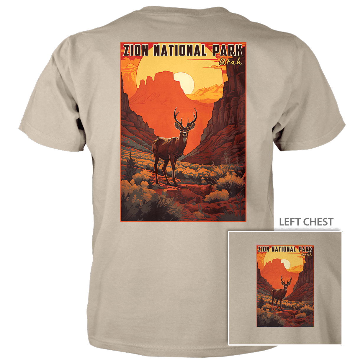 Red Rock Deer Poster