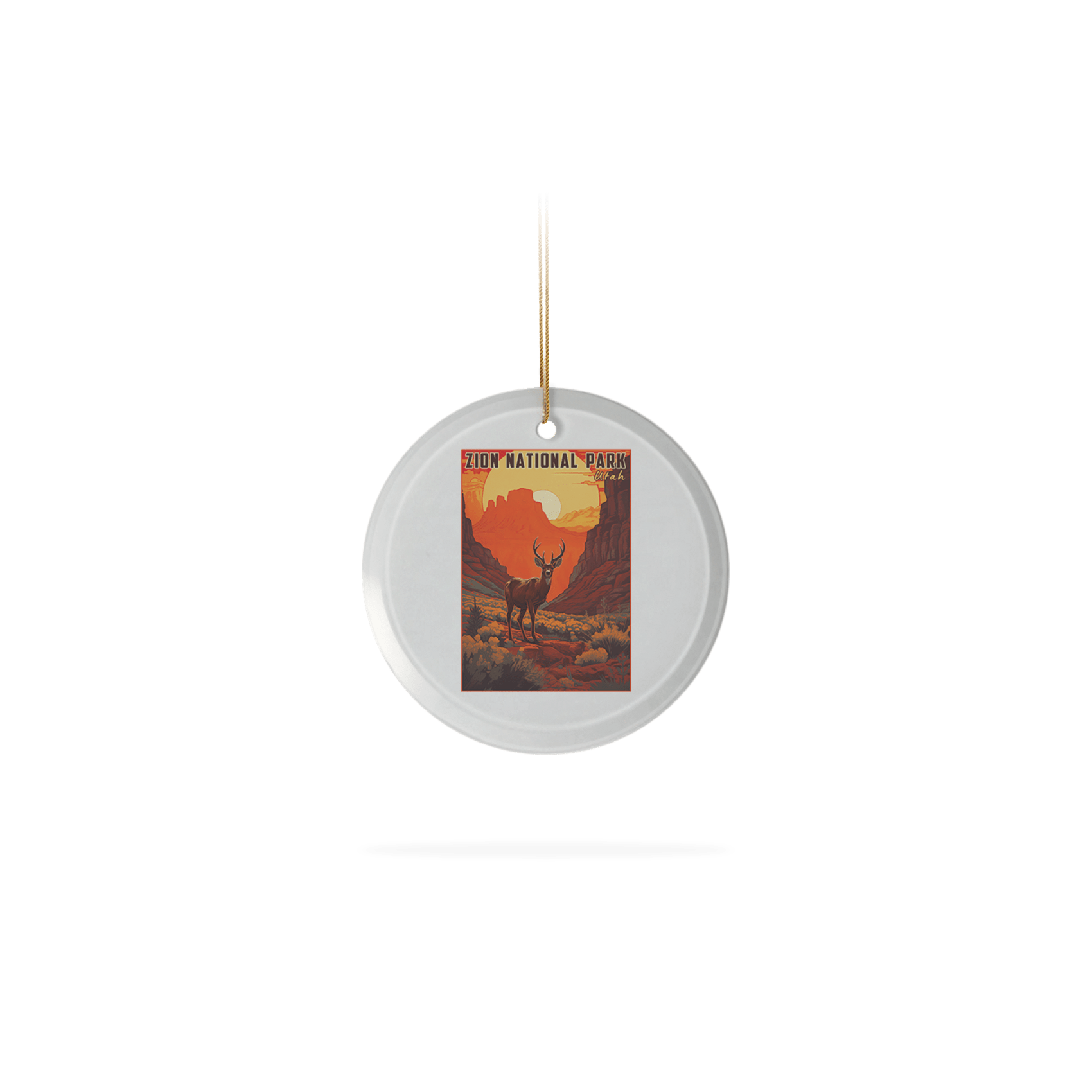 Frosted Glass Ornament 3.5"