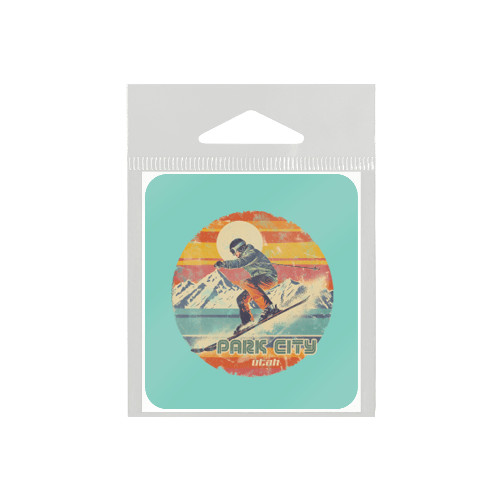 Retro Stripes Skier