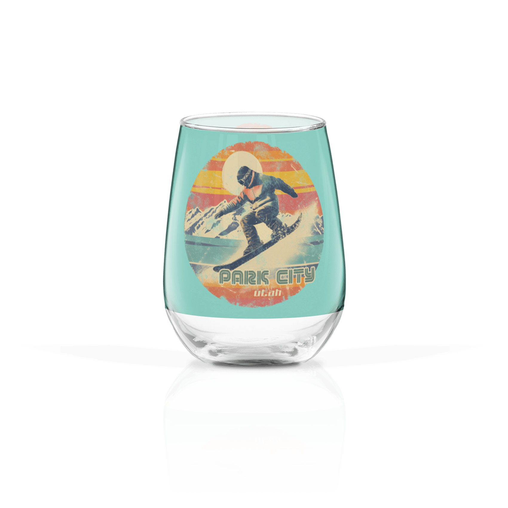 Retro Stripes Snowboarder