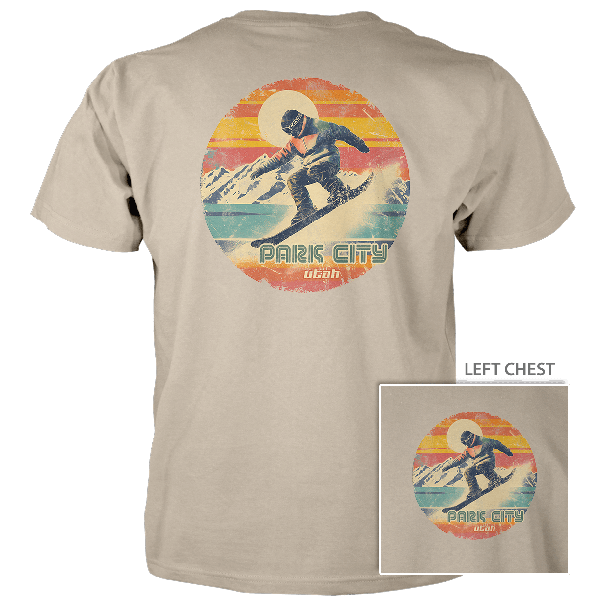 Retro Stripes Snowboarder