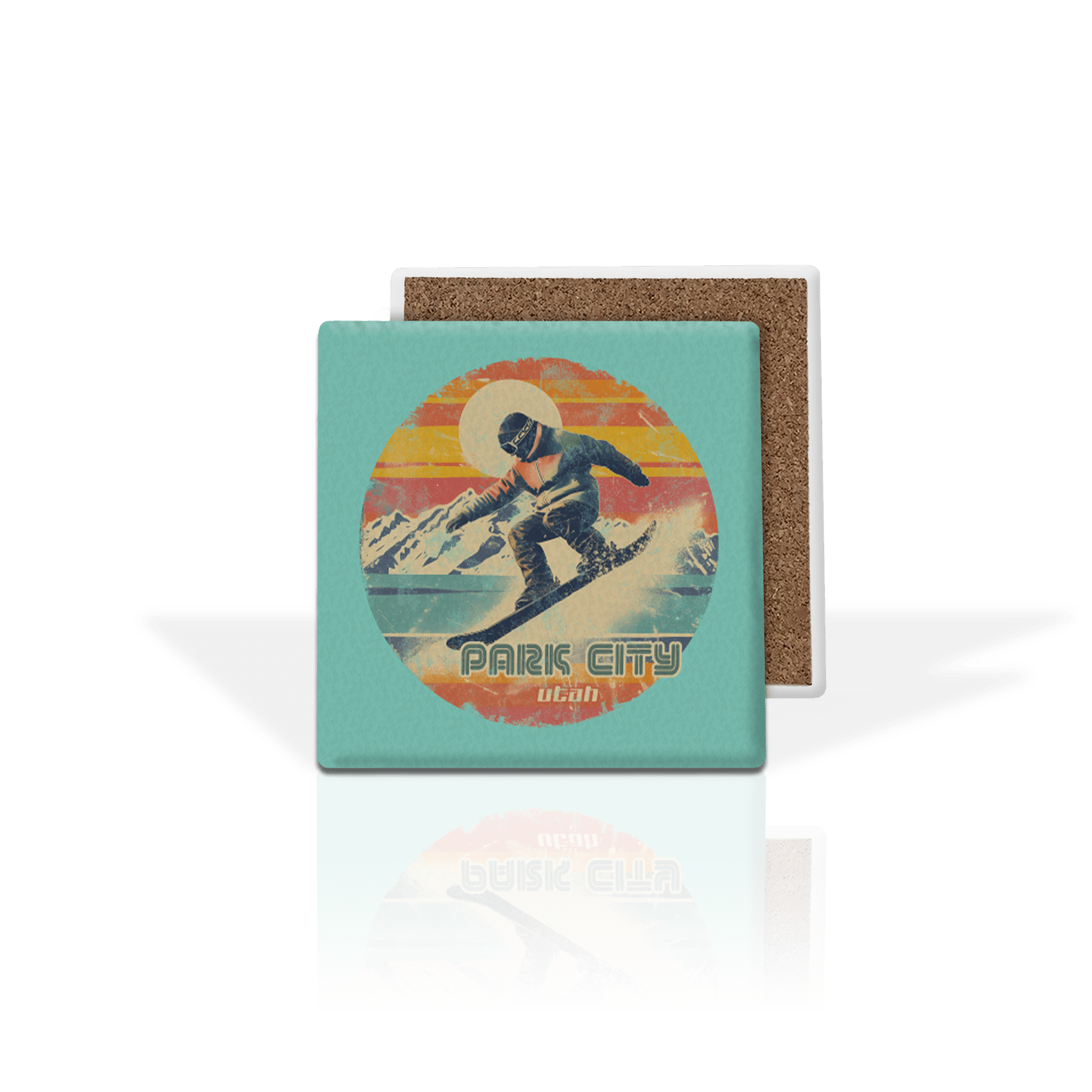 Retro Stripes Snowboarder