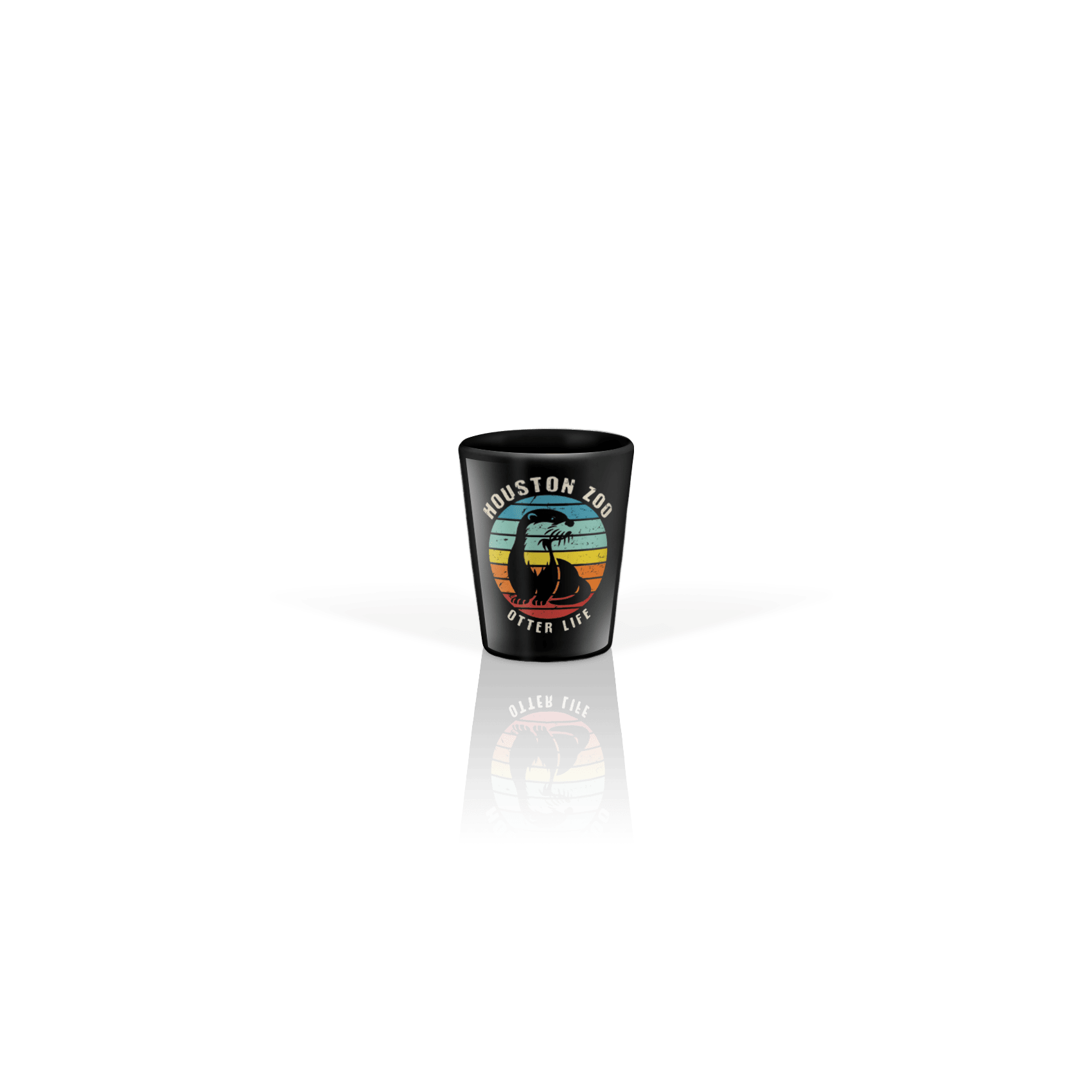 Ceramic Shot Glass 2oz Black