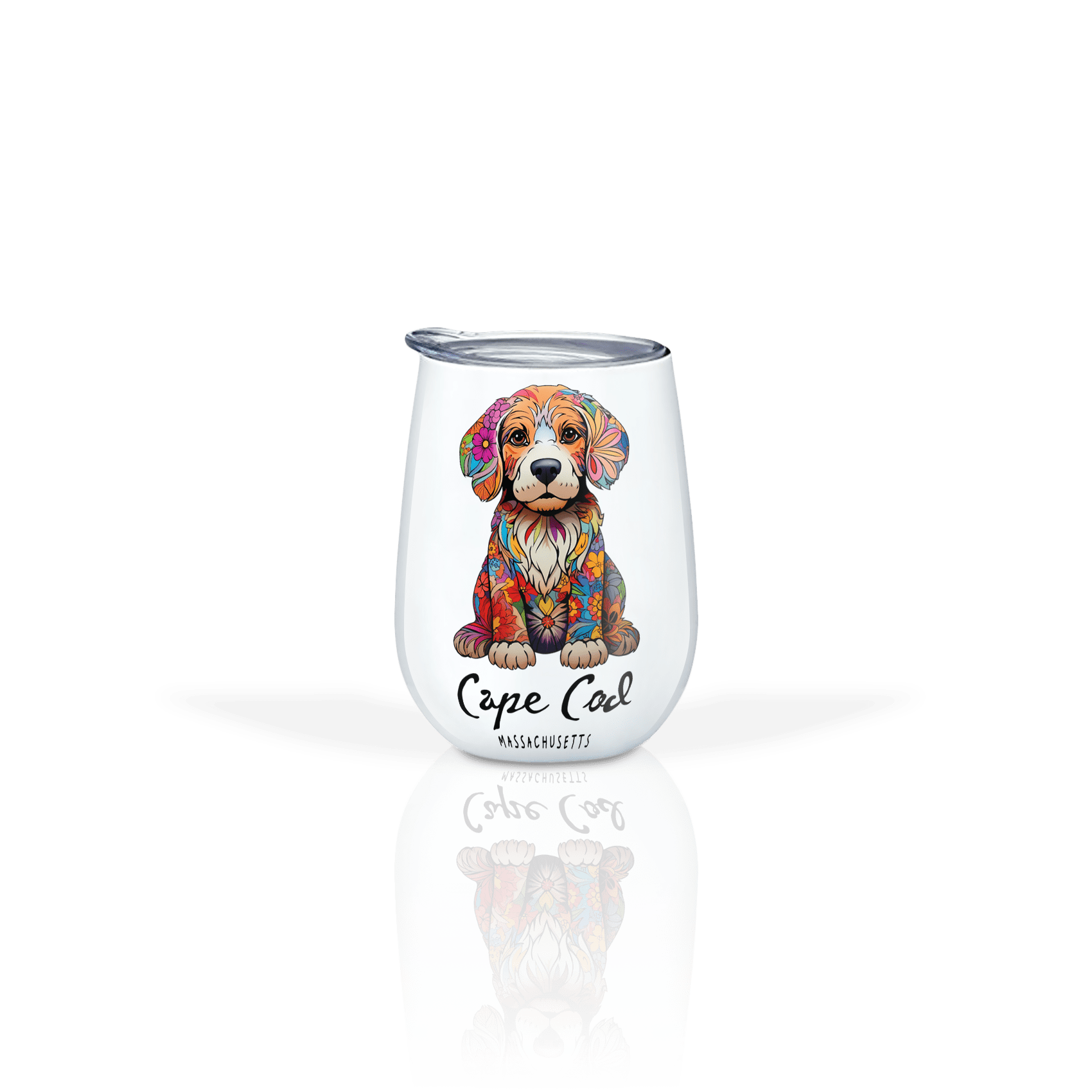 Sticker Floral Dog