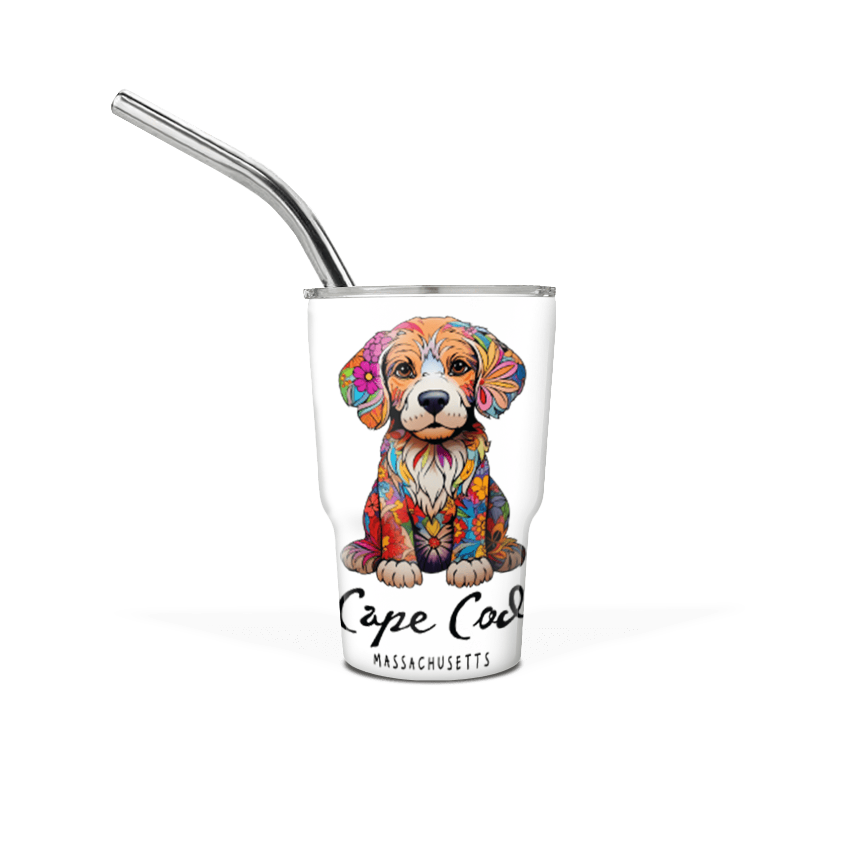 Sticker Floral Dog