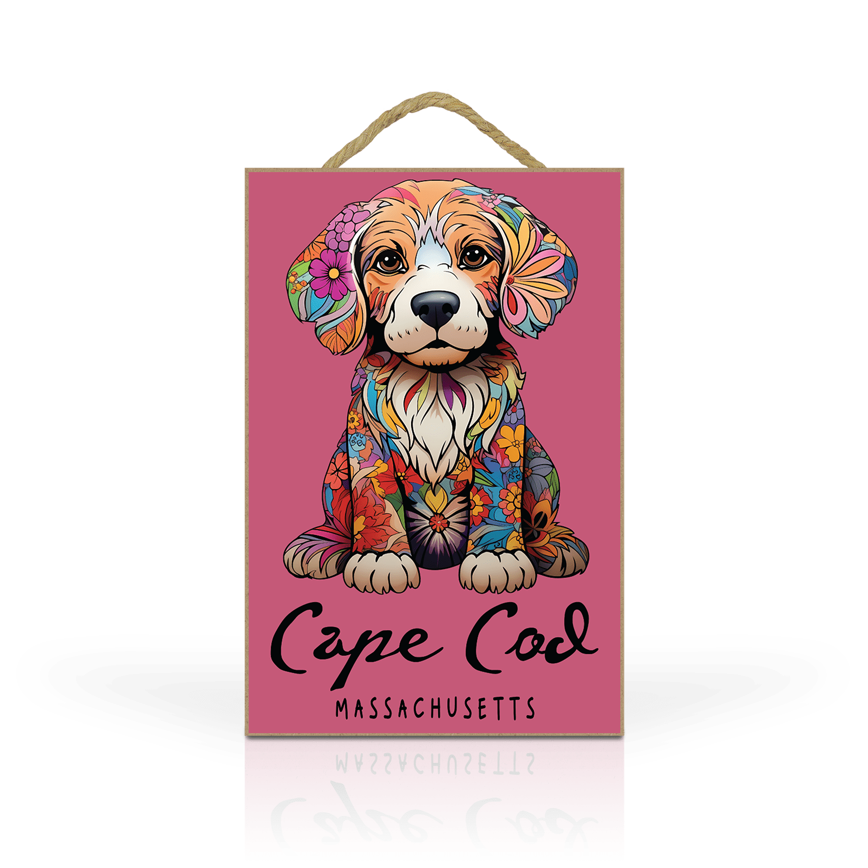 Sticker Floral Dog