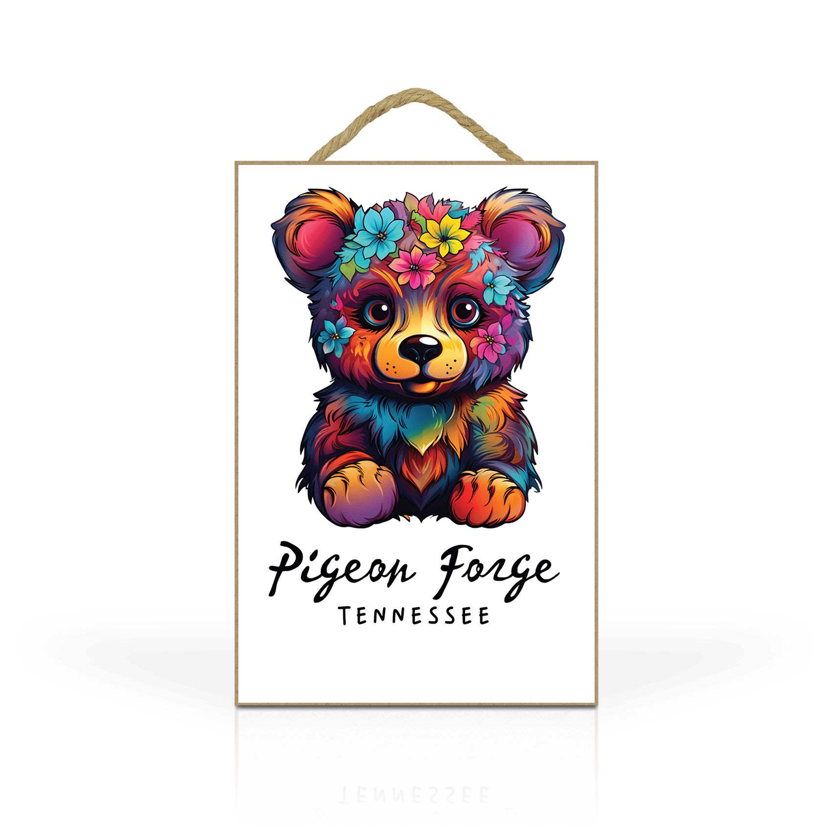 Sticker Floral Bear Cub