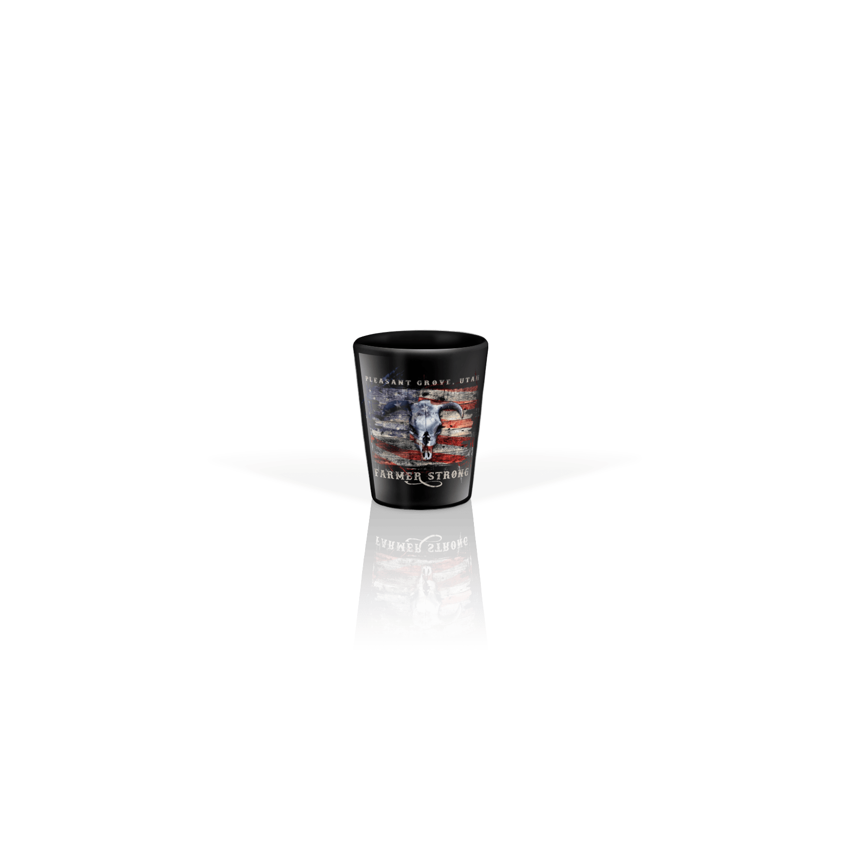 Ceramic Shot Glass 2oz Black
